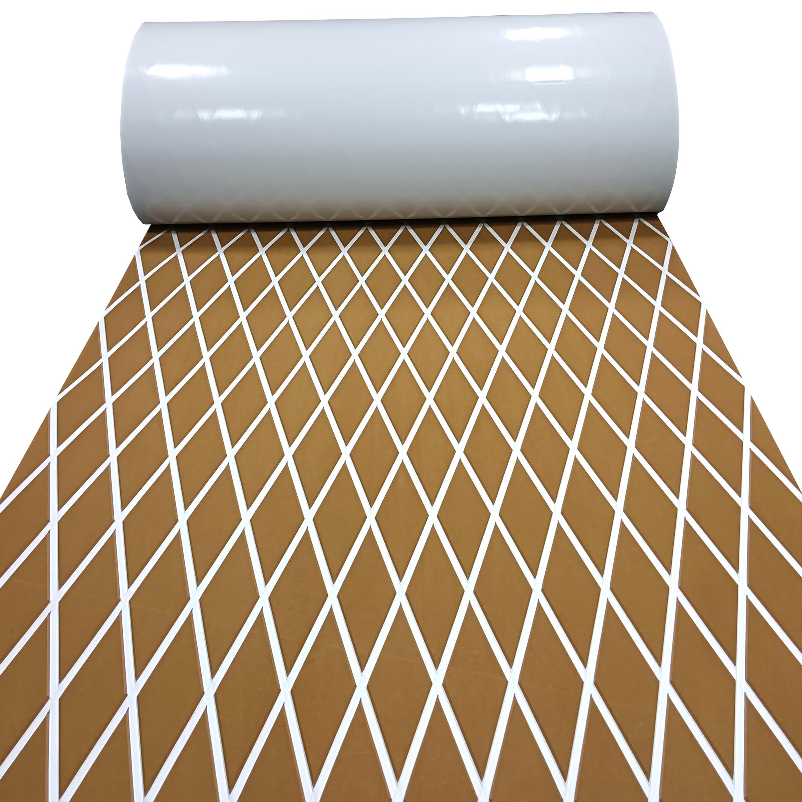 LSS laidi LSS laidi Boat Flooring Eva Foam Decking Marine Non-Slip Self-Adhesive Flooring for Motorboat Fishing Boat RV Yacht Kayak Swimming Pool 110.2''/102.3''/94.5''/86.6''/59''/X37.4''