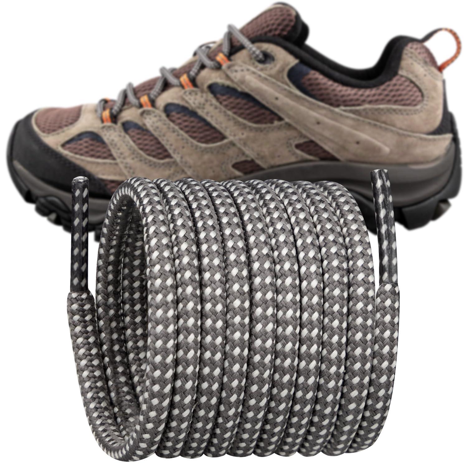 Endoto Endoto Shoelaces for Merrell Moab Boots Replacement Round Shoe Laces Hiking Running Shoes Strings(Color:Taupe&KhakiCombo,Size:40Inch)
