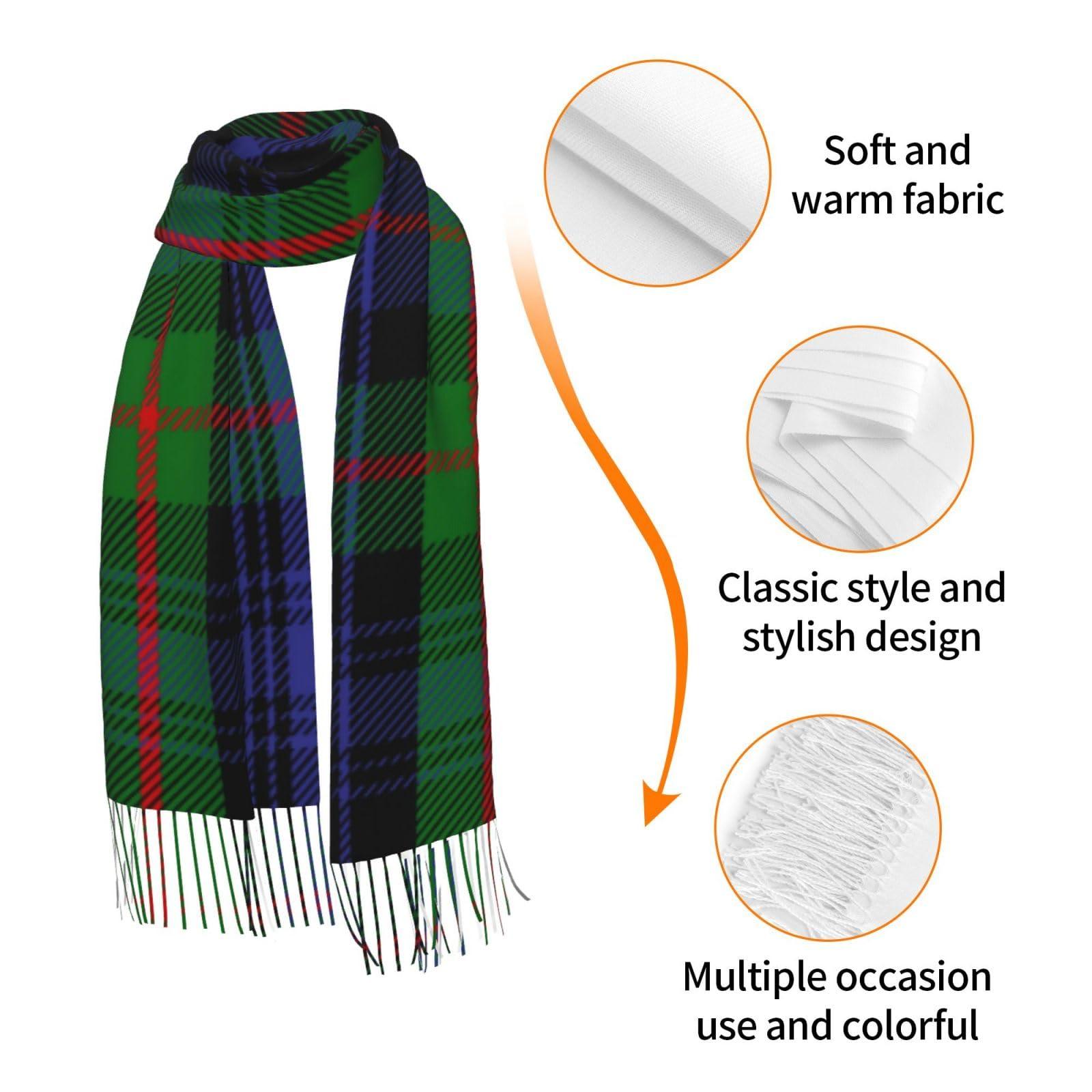 LMNSWDA LMNSWDA Clan Murray Tartan Women's Fashion Cashmere Feel with Tassel Large scarf warm party shawl Wraps