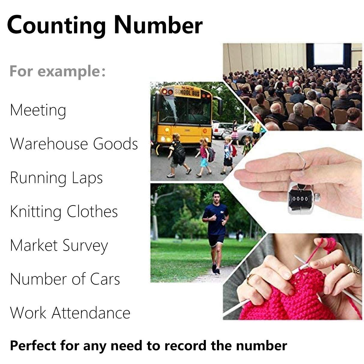 Amble Amble Tally Clicker Counter, Metal Case Mechanical Clicker Digital Handheld Tally Counter with Nylon Lanyard