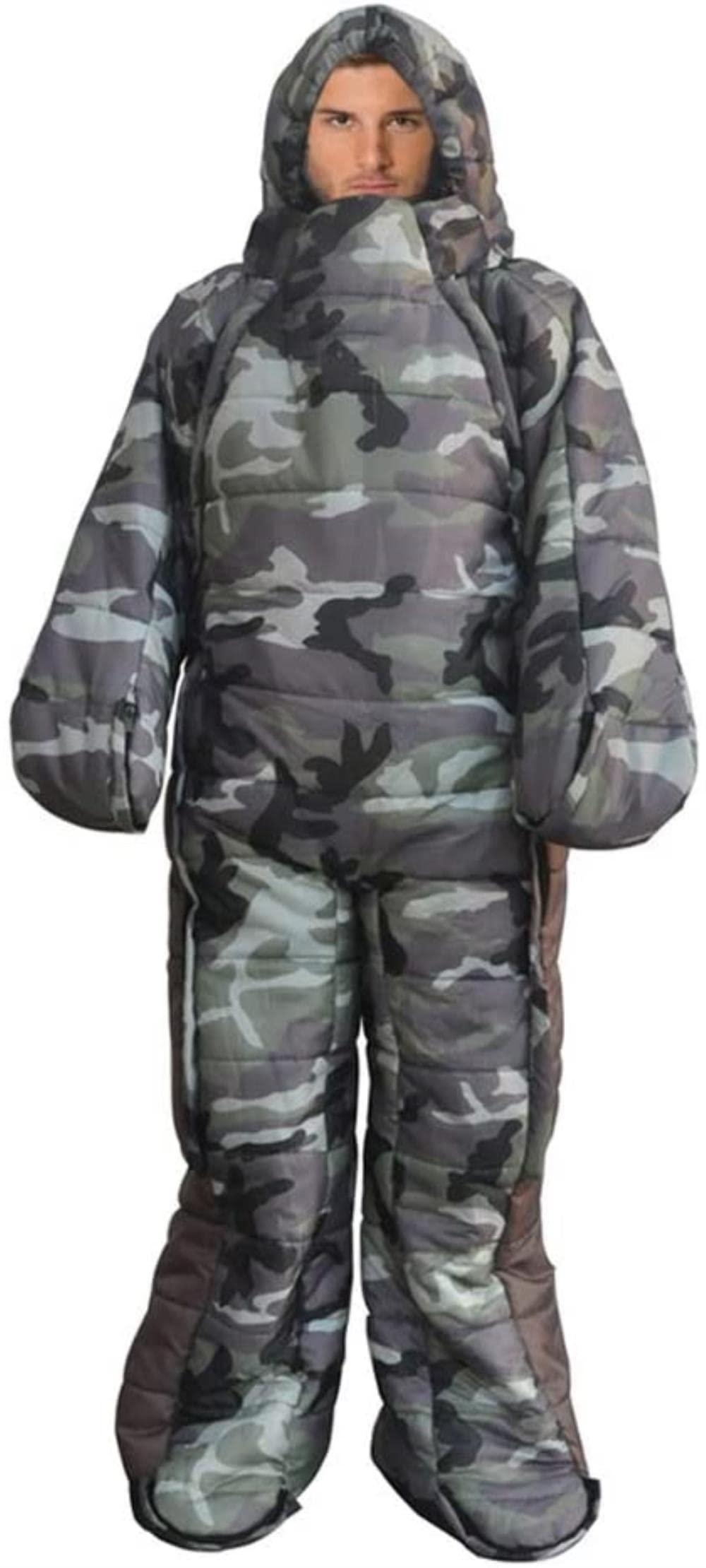 MDSD MDSD Compression Sack Include - Adult Camping Wearable Sleeping Bag Jacket with Feet and Sleeves, Warm Waterproof Windproof Sleeping Suit for Camping, Hiking and Outdoors