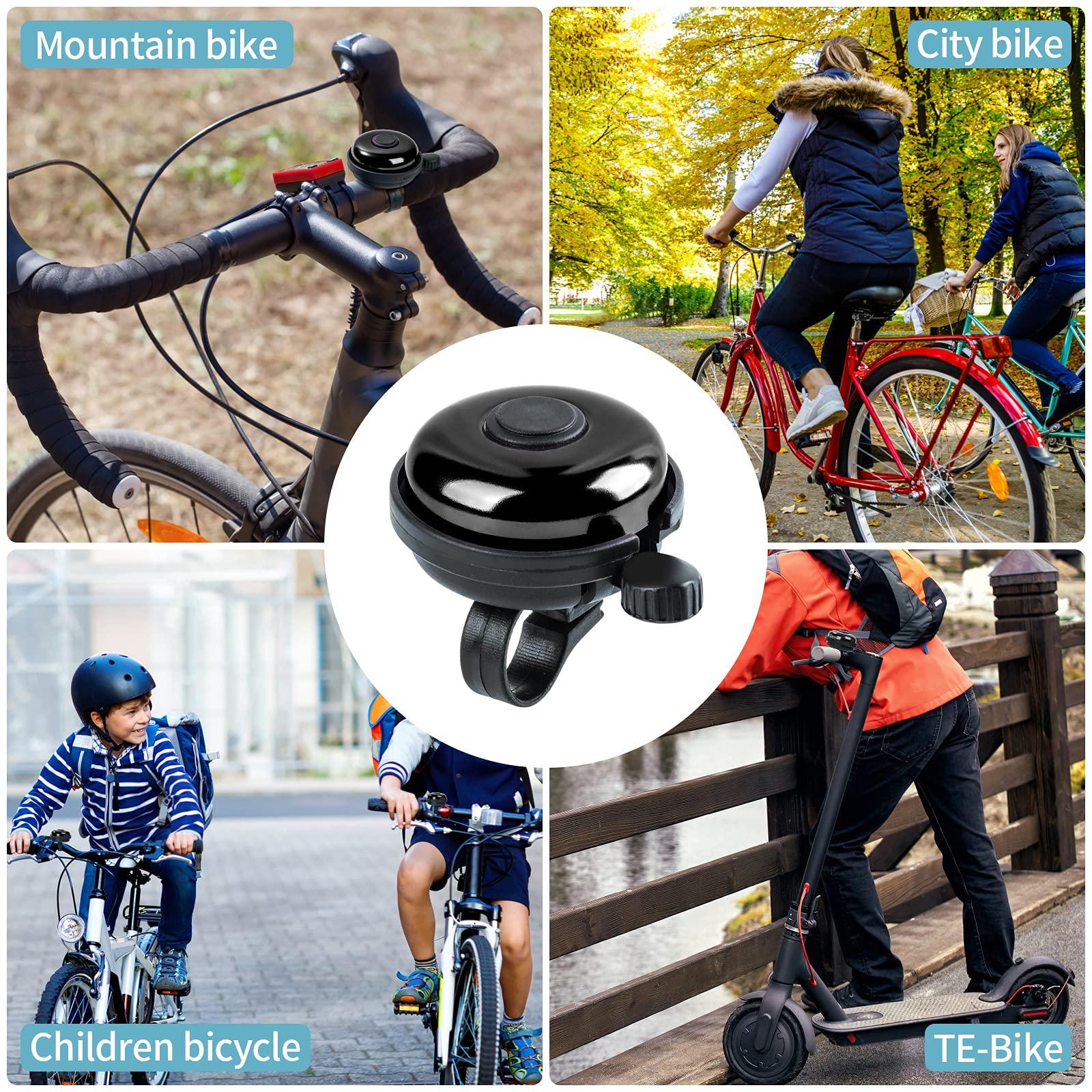 Xthuge Xthuge Classic Bike Bell, Aluminum Bicycle Bell, Loud Crisp Clear Sound Bicycle Bike Bell for Adults Kids(Black-Right Hand Use)