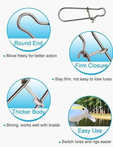 Facikono Facikono Fishing Line Sinker Slides Catfishing Rig, Saltwater Heavy Duty Sinker Weights Connector with Duo Lock Snaps