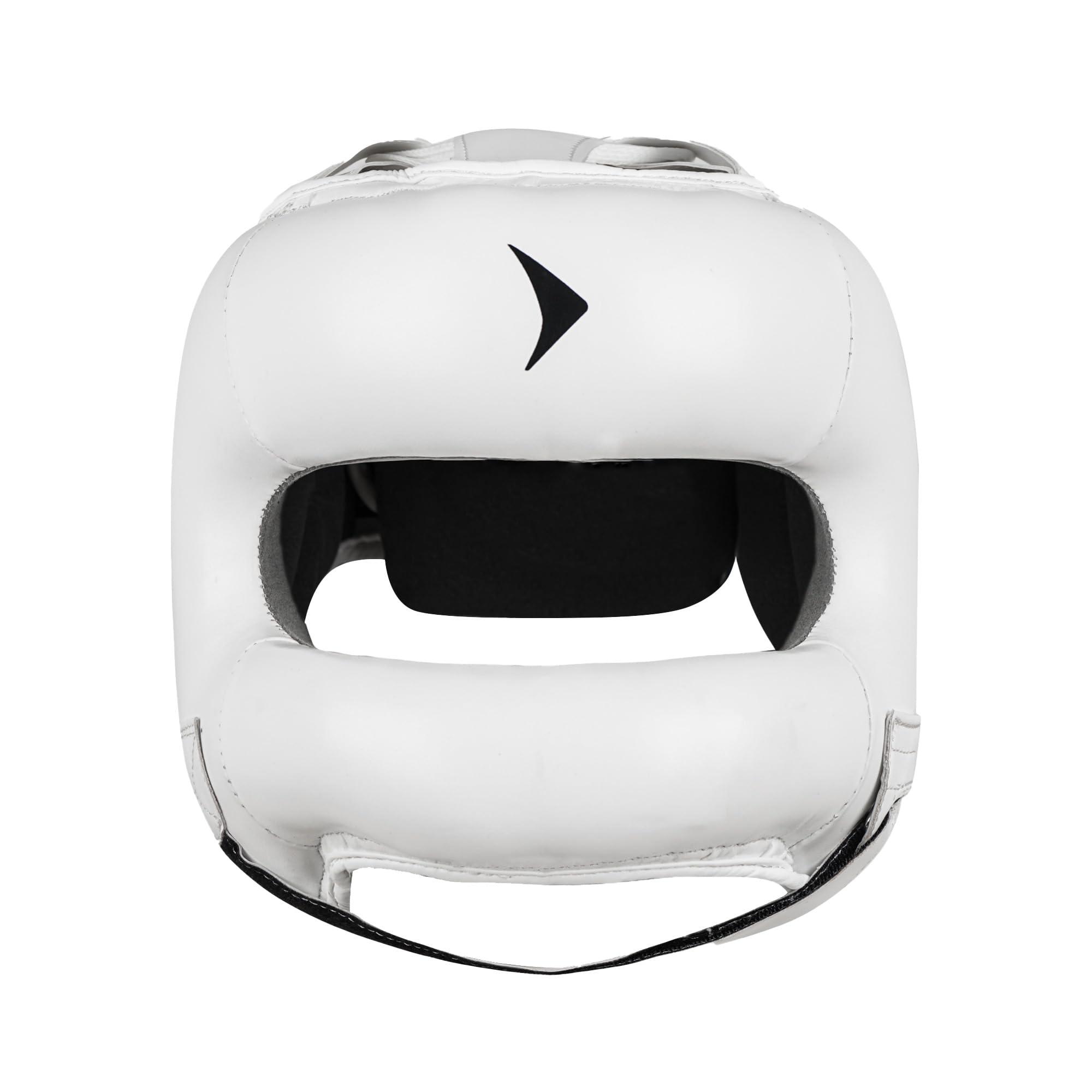Vali Vali Nista Face Saver Headgear for Boxing & MMA Training (White, S/M)