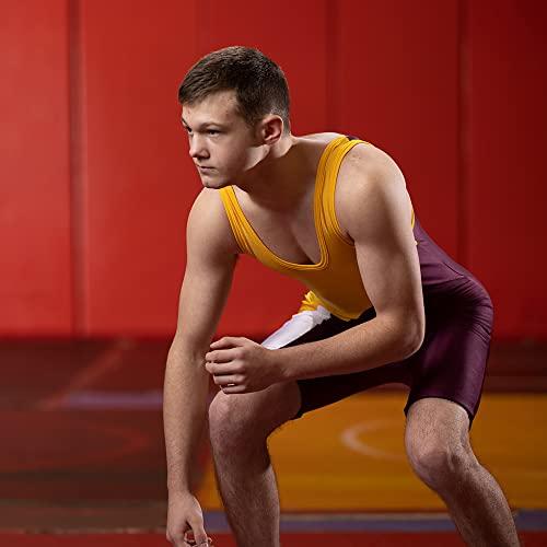 Matman Matman Wrestling Singlet Men's Georgia Weightlifting Singlet Nylon Spandex