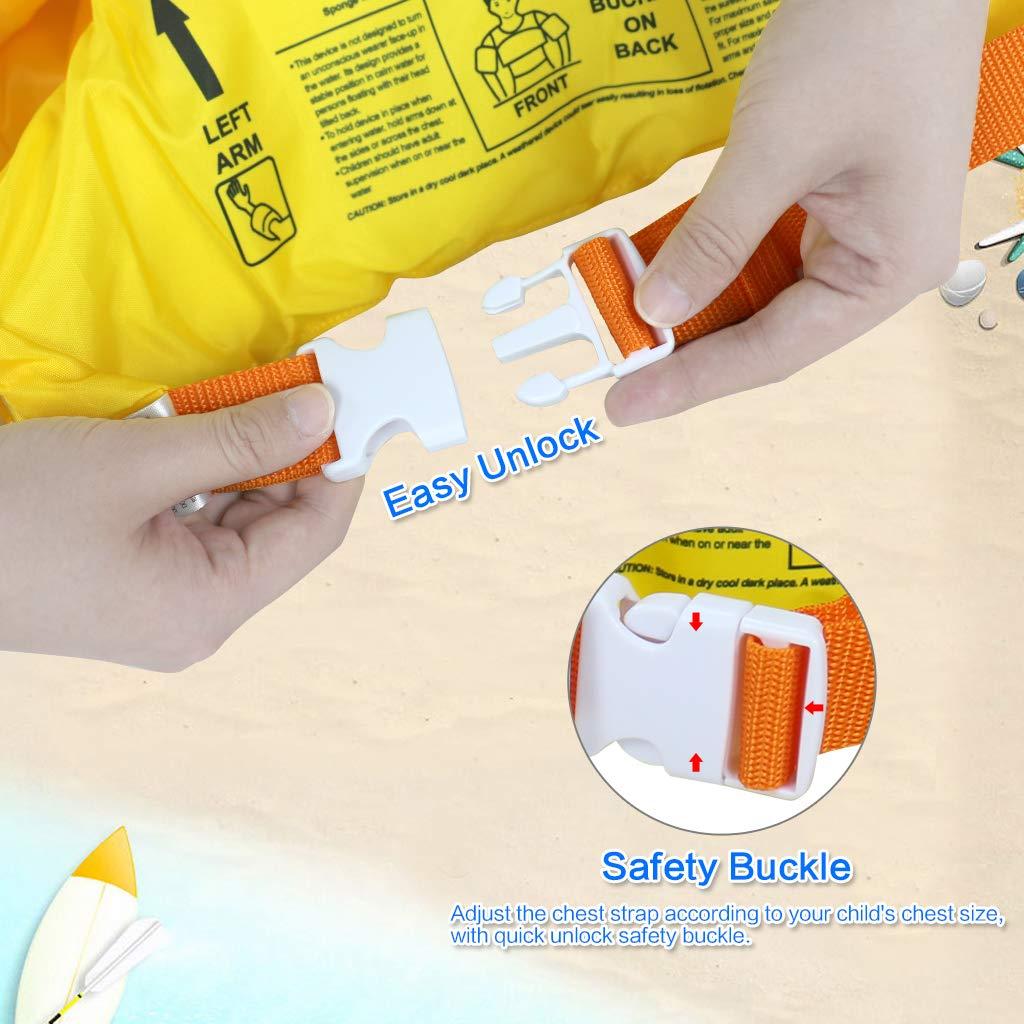 Gogokids Gogokids Kids Swim Vest, Toddler Floaties for 30-50 lbs/2-6 Years Old Girls and Boys, Float Swimwear with Shoulder Strap