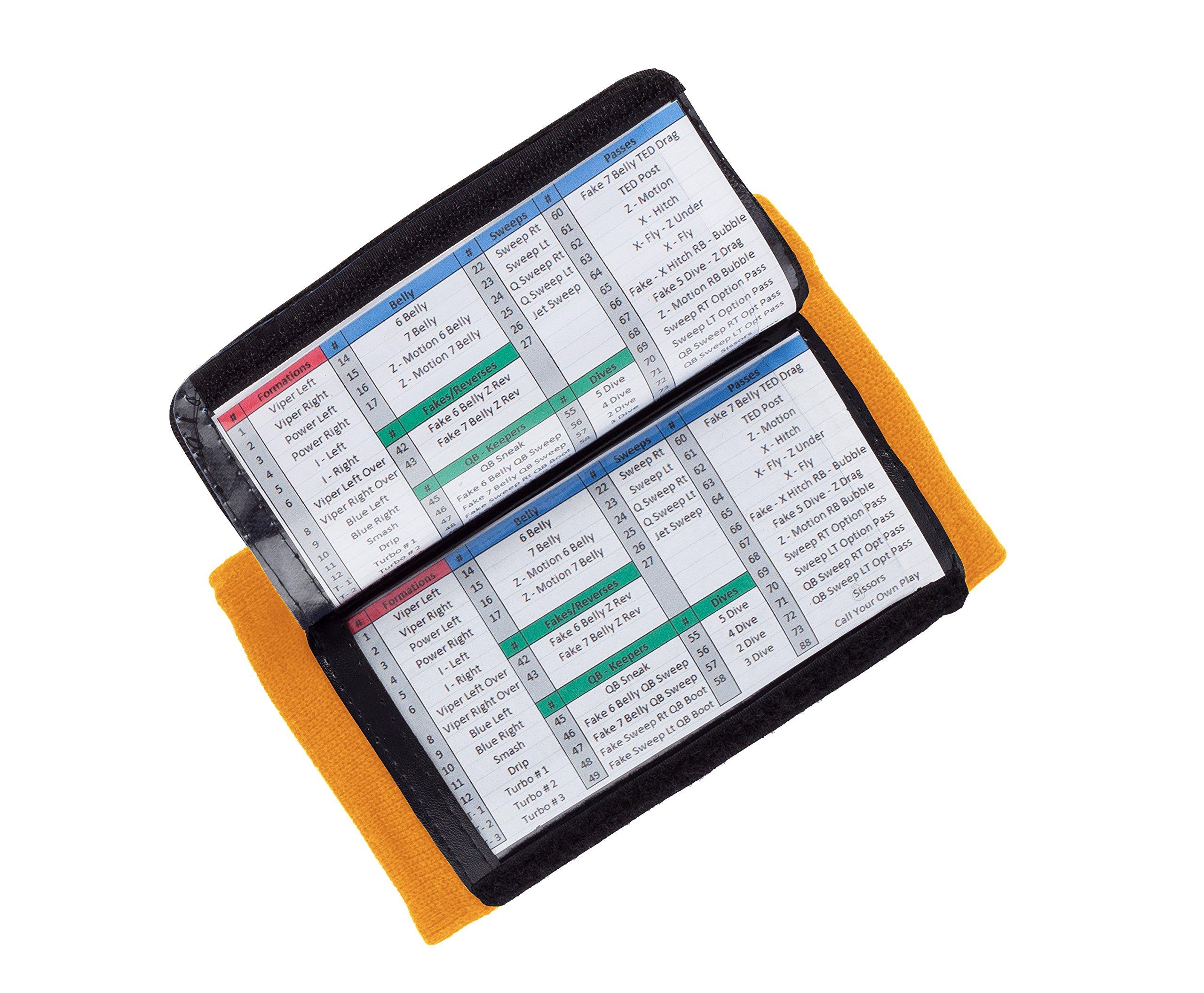 WristCoaches WristCoaches Football Play Wristbands - Youth Quarterback Gear - Wristband Playbook - Softball Wristbands for Signs