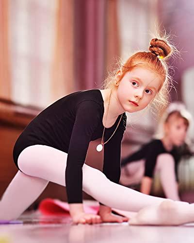 Stelle Stelle Girls Long Sleeve Team Basic Leotard Ballet Dance Gymnastics (Toddler/Little Kid/Big kid) (Black,5T)
