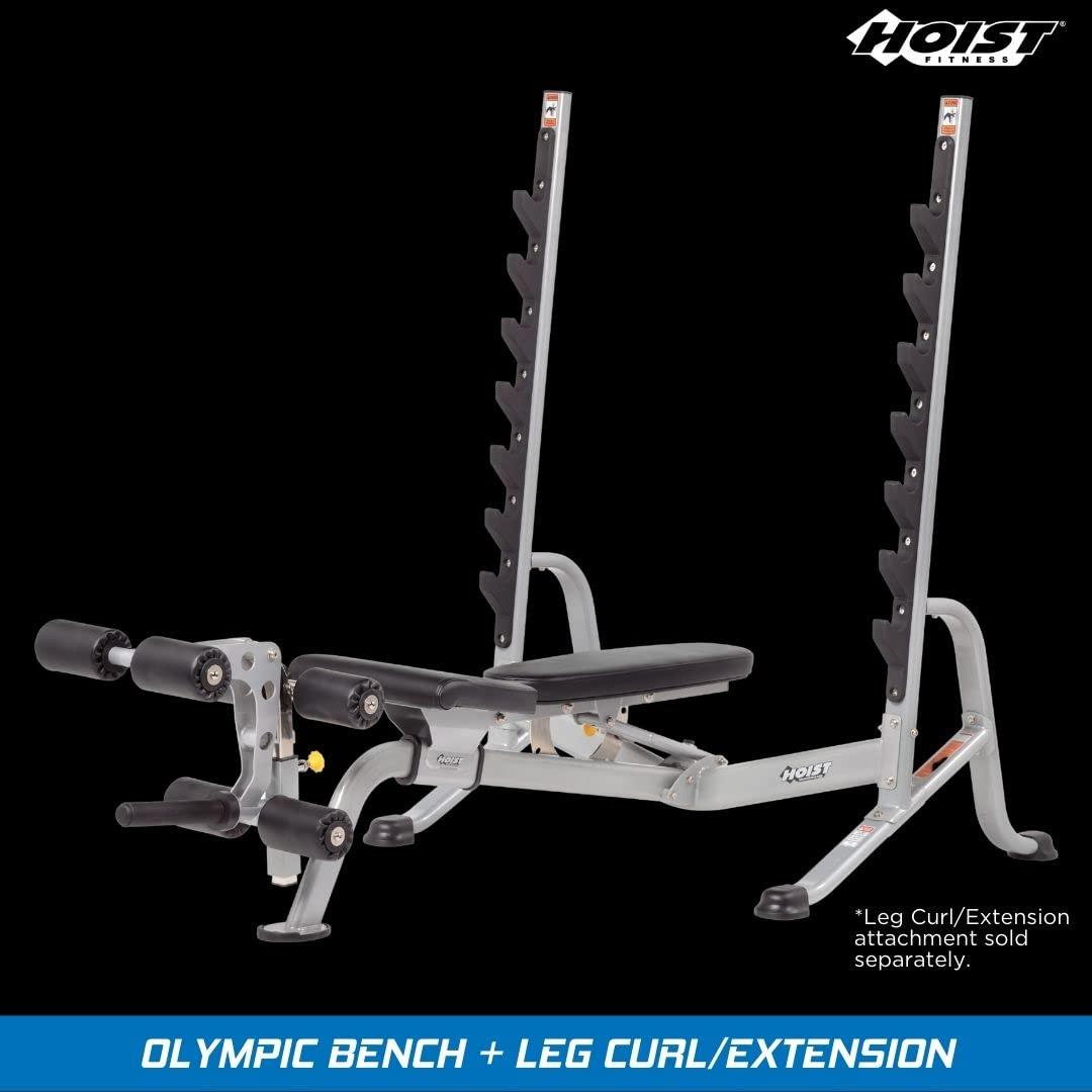 HOIST FITNESS HOIST Fitness Olympic Weight Bench 7-Position Adjustable Foldable Strength Training Bench for Flat, Incline & Decline Workouts | Compact Home Gym Bench (Accessories Not Included)