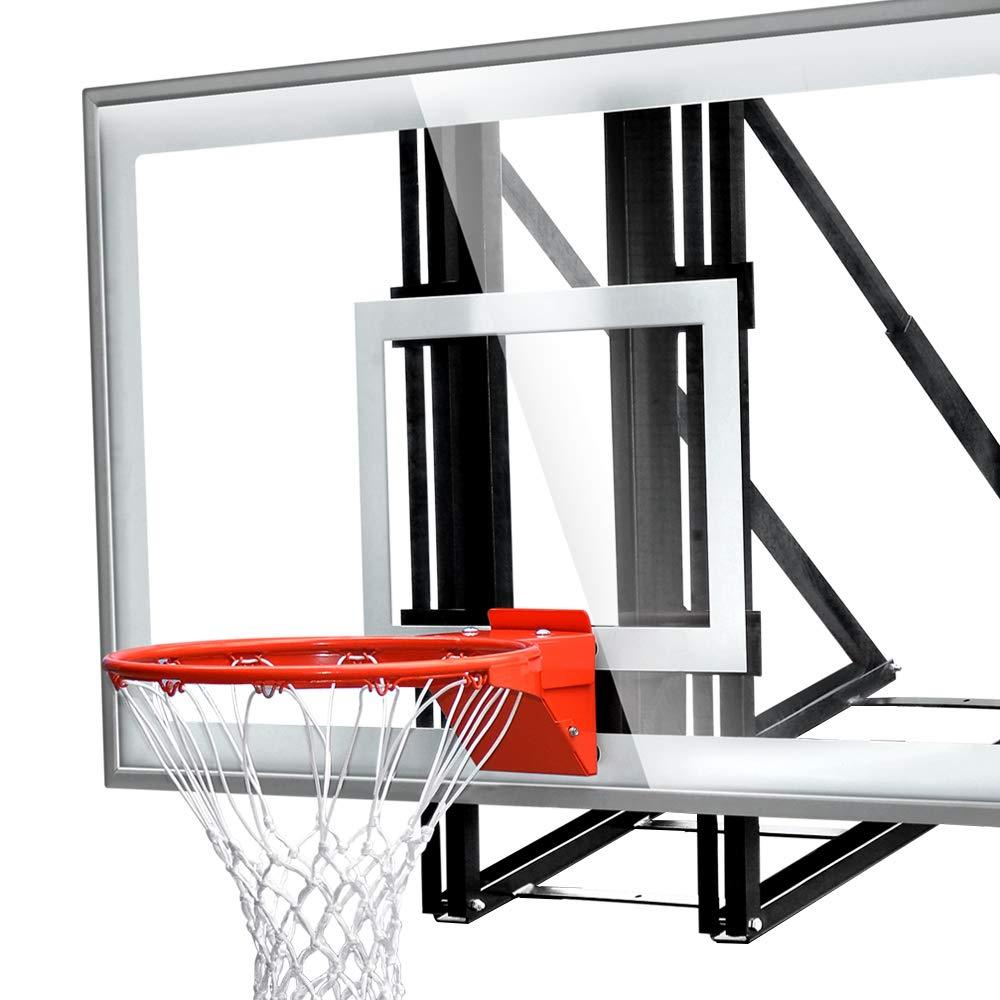 ProSlam ProSlam Complete Garage Upper Roof Mounted Basketball Hoop System, 60 inch Clear Backboard,Durable Steel Bracket and Heavy Duty Breakaway Rim Combo Fit Most Slanting Roofs