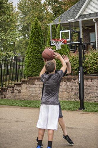 Silverback Silverback 60" In-Ground Basketball System with Adjustable-Height Tempered Glass Backboard and Pro-Style Breakaway Rim