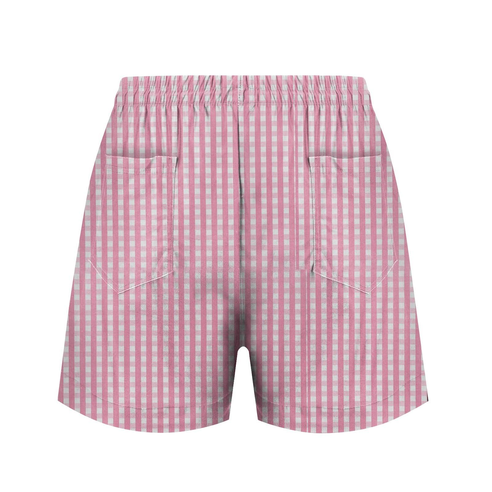 Lxitoler Summer Shorts For Women Linen Shorts Summer Boho Shorts Comfortable Shorts For Women Beach Shorts Women Womens Casual Shorts Baggy Shorts Women Summer Short With Pockets Women Comfy Drawstring