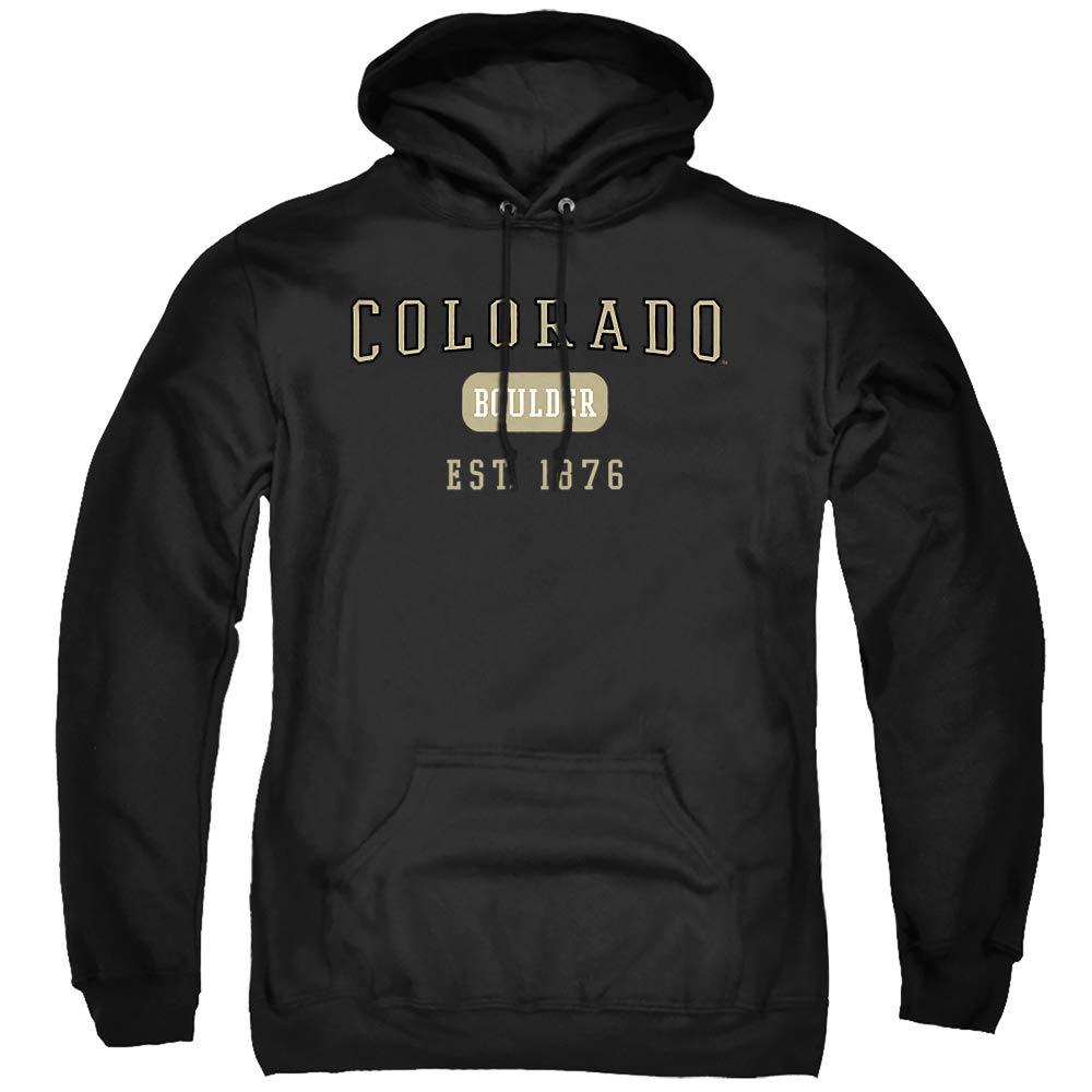 LOGOVISION University of Colorado Official Founded Date Unisex Adult Pull-Over Hoodie, Black, Medium