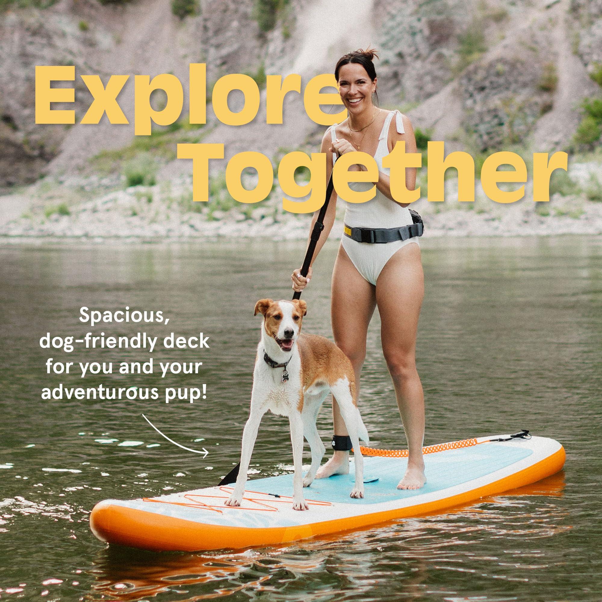 Retrospec Retrospec Weekender Inflatable Paddle Board with Beach Accessories - 10'6" X 32in SUP Board, Textured Deck Pad, Pump & Travel Bag - Lightweight iSUP