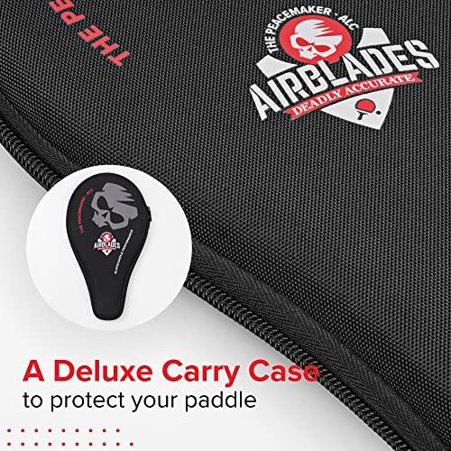 AirBlades AirBlades The Peace Maker ALC - Professional Ping Pong Paddle - Carbon Fiber Table Tennis Racket Producing Maximum Spin & Control for All Levels - Hard Carry Case & Ergonomic Handle.