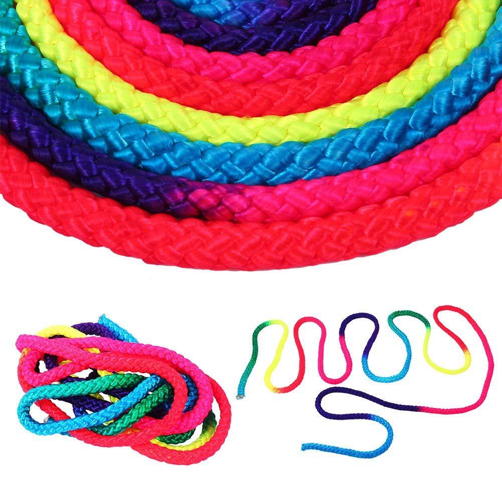 Ejoyous Gymnastics Rope, Rhythmic Gymnastic Skipping Rope Rainbow Color Sports Training Jump Ropes for Competition Arts Home Exercise Fitness