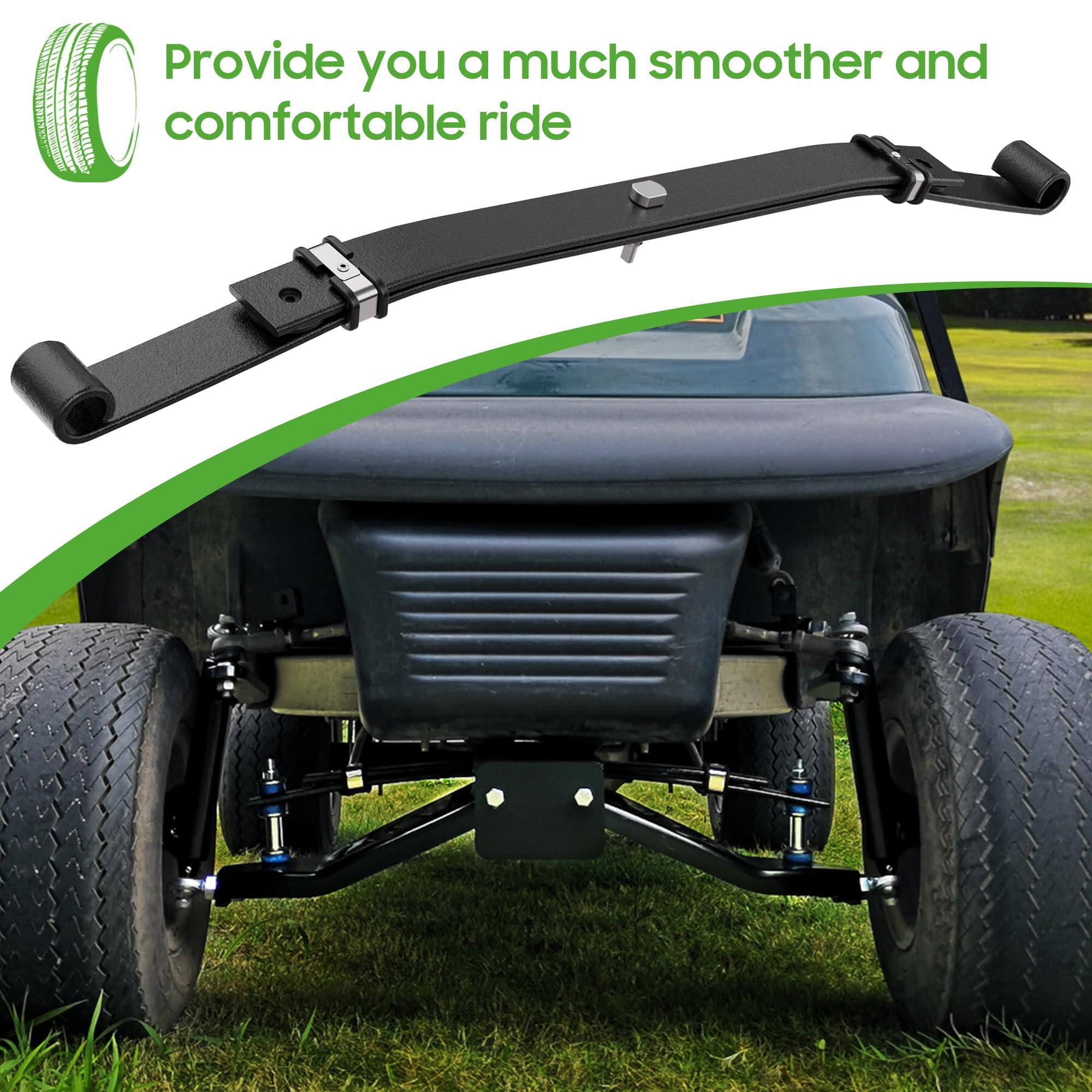10L0L 10L0L Golf Cart Front 2-Leaf Spring Kit for Club Car DS & Precedent, Standard/Heavy Duty Leaf Spring with Bushings & Sleeves, Replace OEM 1012030, 103628801