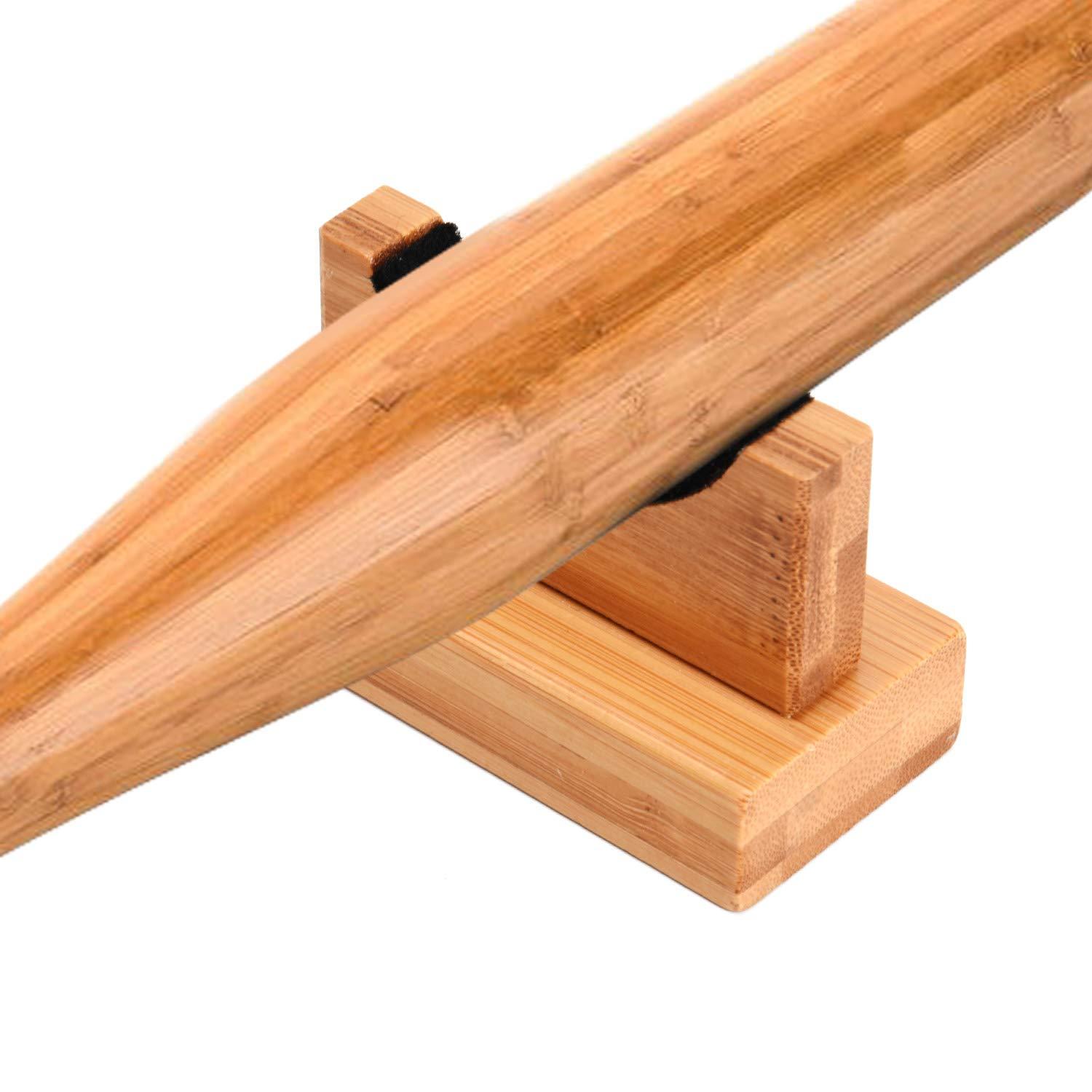 TOBWOLF TOBWOLF 2PCS Baseball Bat Display Case, Sturdy Baseball Bat Stand, Baseball Bat Display Holder, Baseball Bat Horizontal Rack, Baseball Bat Bracket - Burlywood