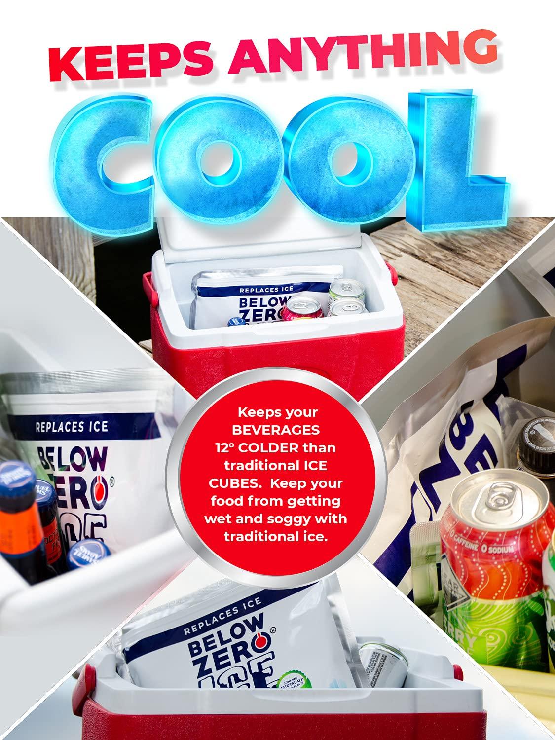 Below Zero Below Zero Prefilled Reusable Ice Packs for Coolers | Long Lasting Freezer Ice Blocks for Camping, Lunch Bags & More | 48 Hour Cooler Ice Pack Technology | Small 7.5x6.5 (5-Pack)