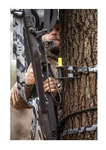 Hawk Hawk Cruzr Bone Collector Hang-On 1-Piece Big Game/Shooting/Hunting Steel Tree Stand with 24"x30" XL Rock-Solid Platform Black