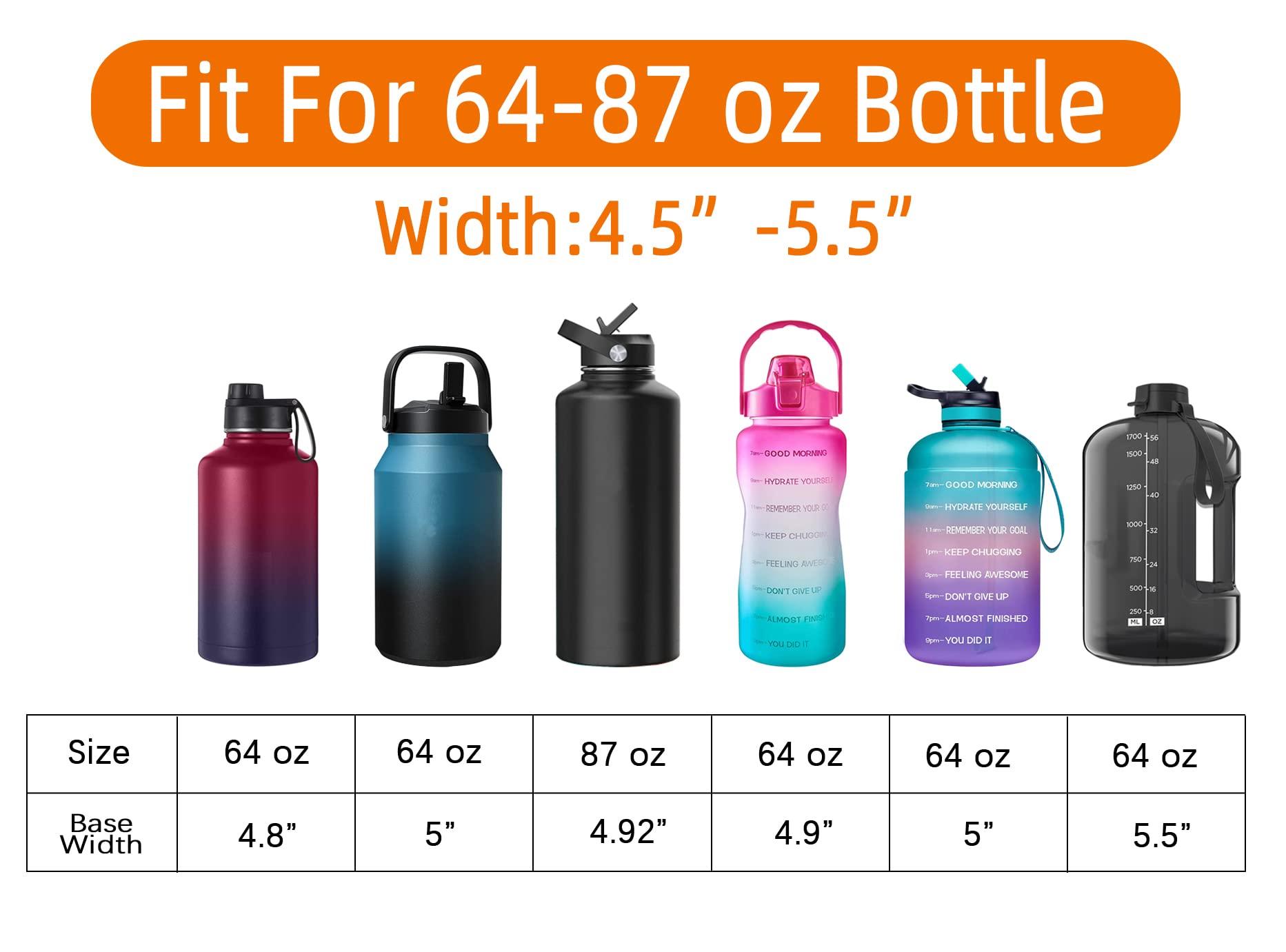AceTreker AceTreker 64 oz /87 oz/128 oz Neoprene Insulated Water Bottle Carrier Bag, Sling Bag Sleeve Pouch Holder with Adjustable Shoulder Strap & Paracord Handle and 2 Pocket for Traveling, Camping-Gray Camo