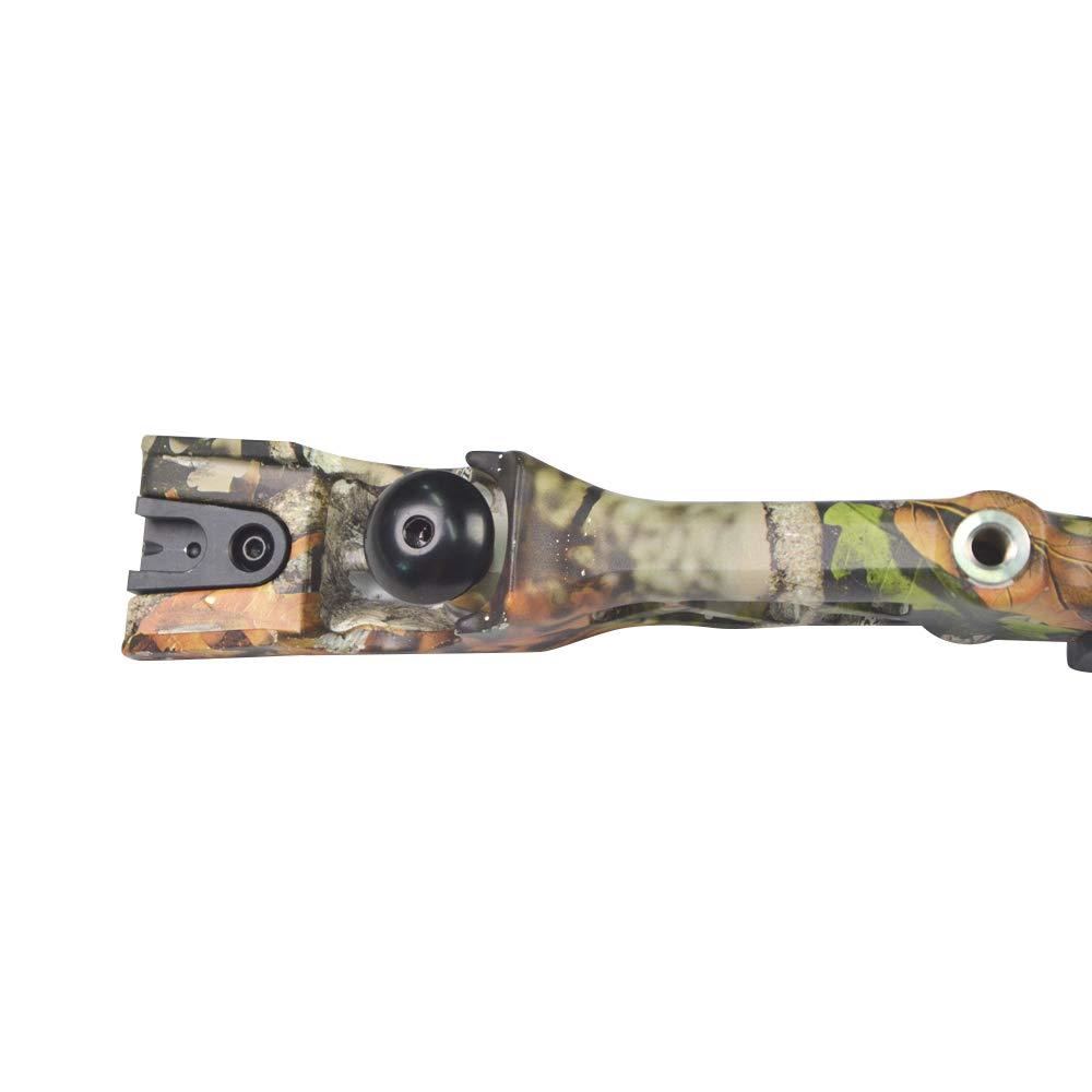 MILAEM 21\" Archery Recurve Bow Riser ILF Bow Riser Handle Takedown Bow Grip Aluminum Alloy Bow Riser Right Handed (Camo)