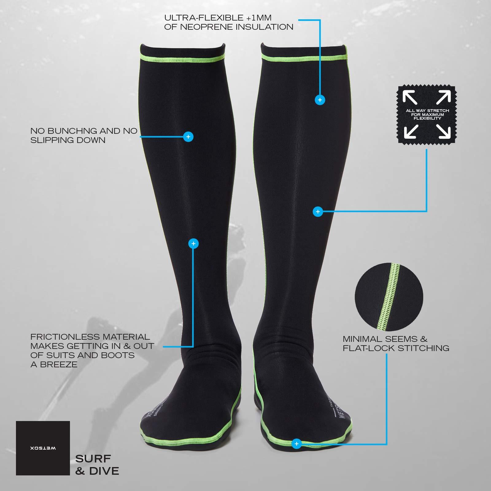 Wetsox Wetsox Thermals Wetsuit Socks | Comfortable, Insulated Diving & Surfing Socks for Cold Water, Non-Slip, Quick-Dry, Durable Outdoor Gear | 1 MM Neoprene for Extra Warmth | Small
