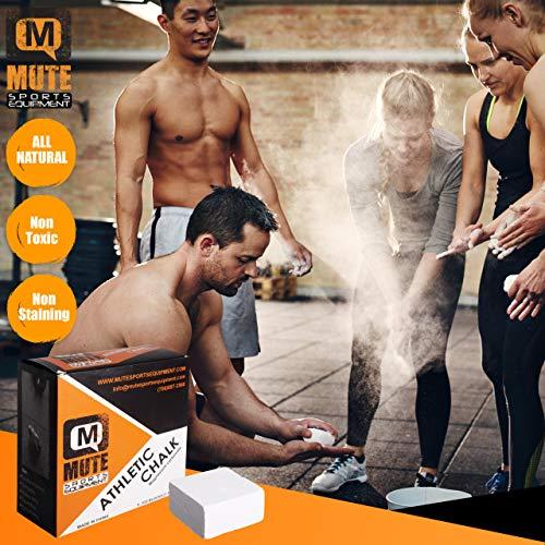 MUTE MUTE | Athletic Gym Chalk - Increase Grip Strength - for Bouldering, Rock Climbing, Gymnastics, Functional Fitness, Weight-Lifting - Non-Toxic, Non-Staining Magnesium Carbonate - 2 oz Blocks (3 Pack)