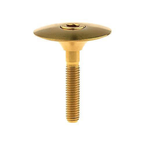 Wanyifa Wanyifa Ti Titanium Headset Stem Top Cap 1-1/8" with Titanium Bolt M6 x 35mm