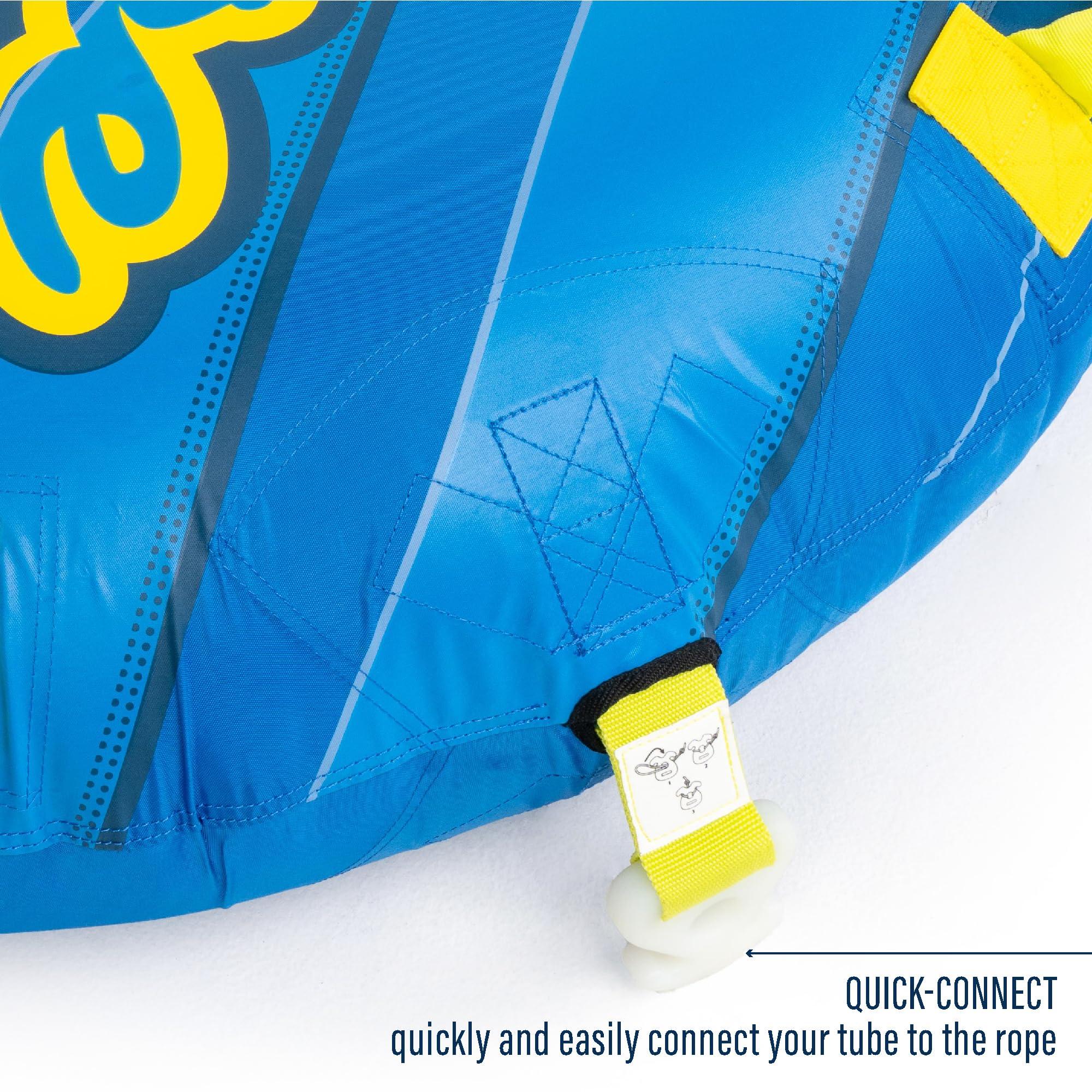 NorEast Outdoors NorEast Outdoors Paradise Water Sports - Oasis Towable Tube for Boating - 1 Rider, Blue/Yellow