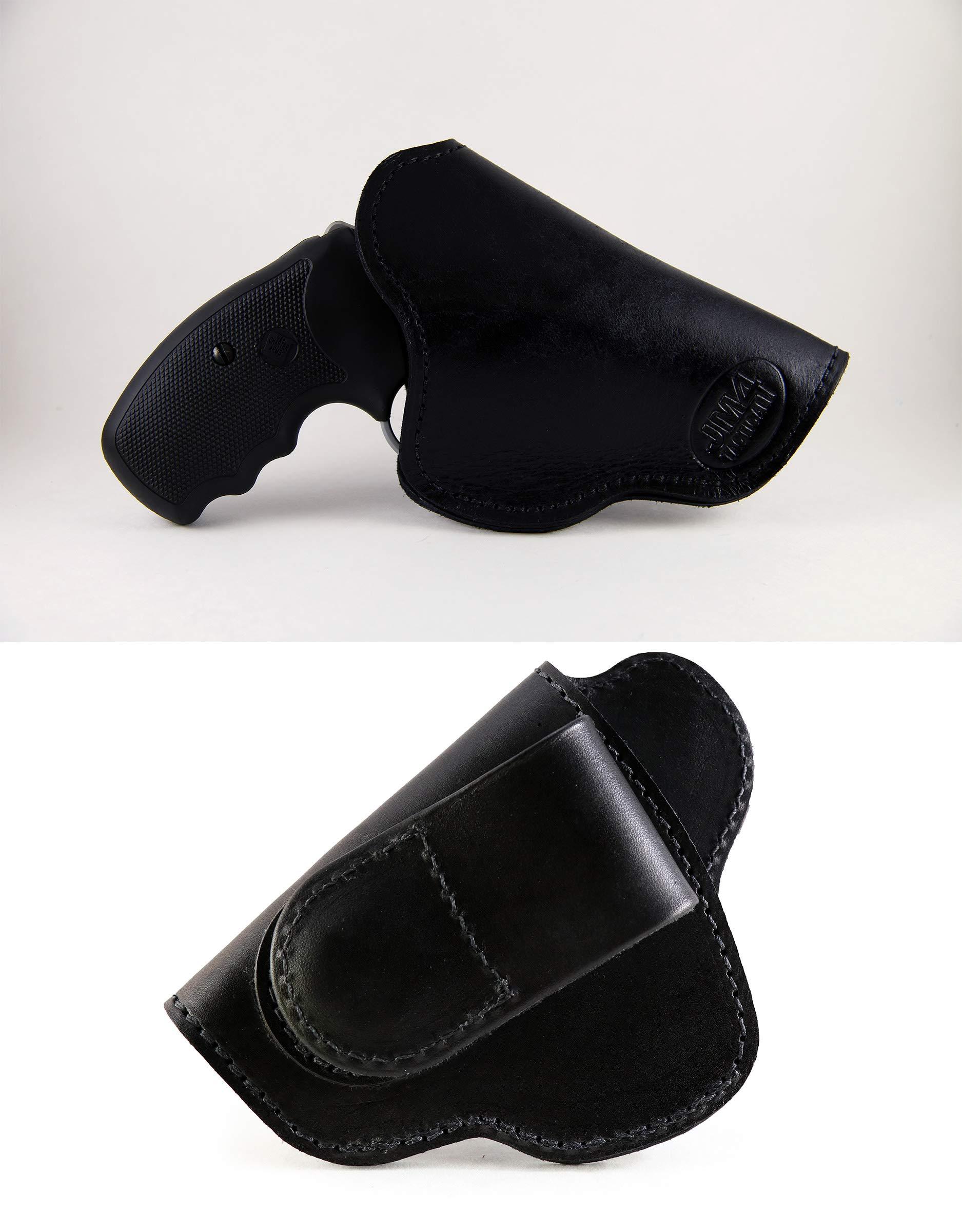 JM4 Tactical JM4 Tactical High-Ride Magnetic Gun Holster | Size J-Frame | Fits 5-Shot Revolvers with up to 2" Barrels | Ladysmith | Airweight | LCR (Black High-Ride, IWB Left Hand Draw (Inside The Waistband))