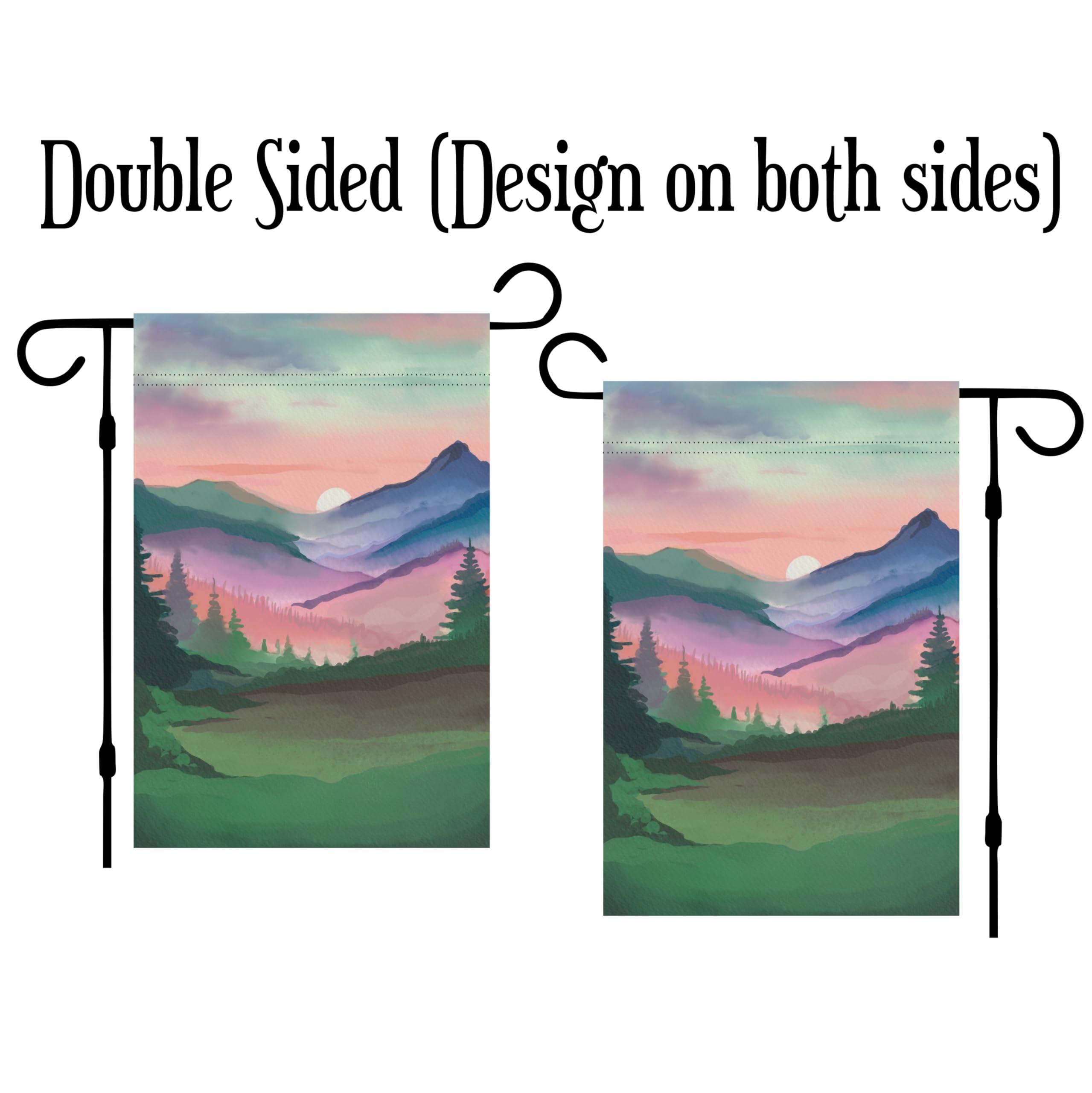 Krista Custom Creations Personalized camper Garden Flag for Campsite, Custom outdoor camping decoration sign, unique yard decor for RV travel trailer, Motorhome, tent, camping enthusiasts (Solid fifth wheel camper)