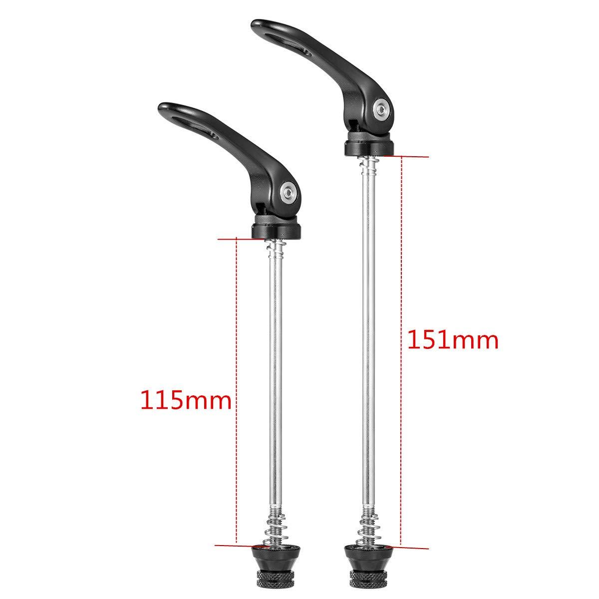 Chooee Chooee Quick Release Skewers Front & Rear Set for Mountain Bike,Black