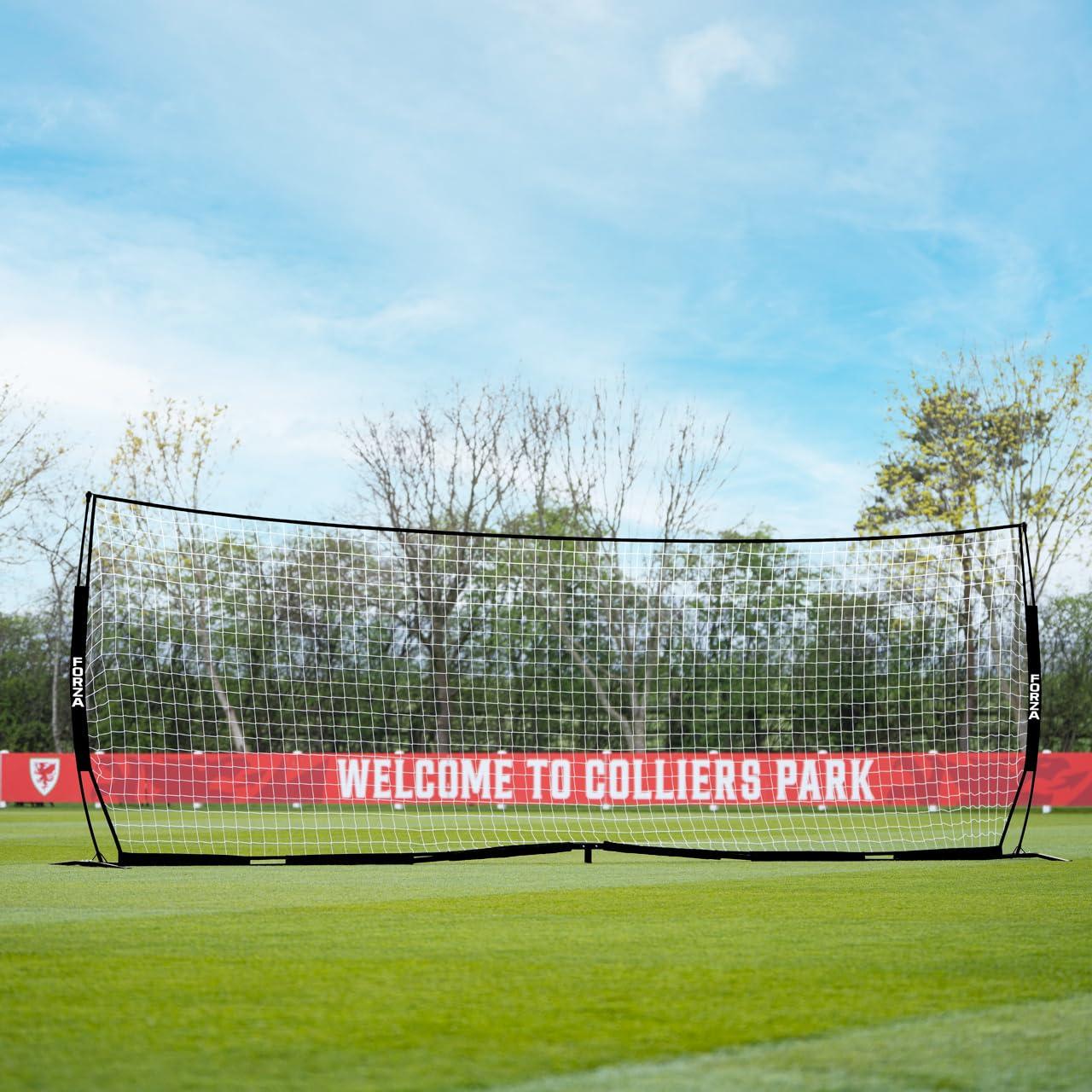 FORZA FORZA Proflex Flat Soccer Goal [4 Size Options] Portable Soccer Goal Net | Pop Up and Play in Minutes! Optional Base Weights Included (Without Weights, 24ft x 8ft)