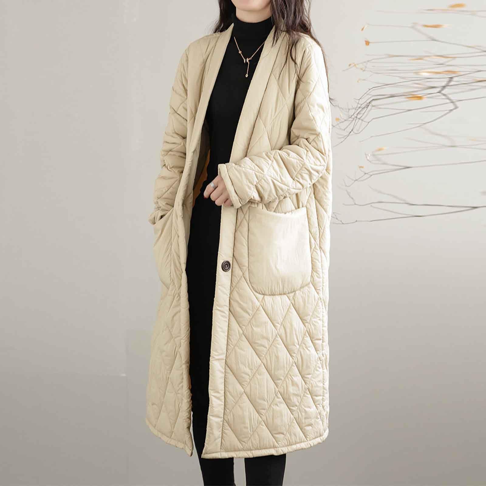 NineFit Basics Plus Size Womens Winter Coats Lightweight Puffer Jackets Thicken Warm Long Quilted Jackets Parkas Down Coats Outerwear