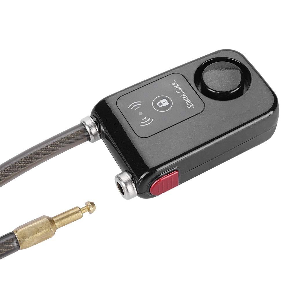 Dioche Security Lock, Combination Locks Cable Lock Secure Smart Keyless Anti-Theft Bluetooth Cable Lock, 80cm Lock Cable Waterproof 110dB Wire Rope Alarm Lock