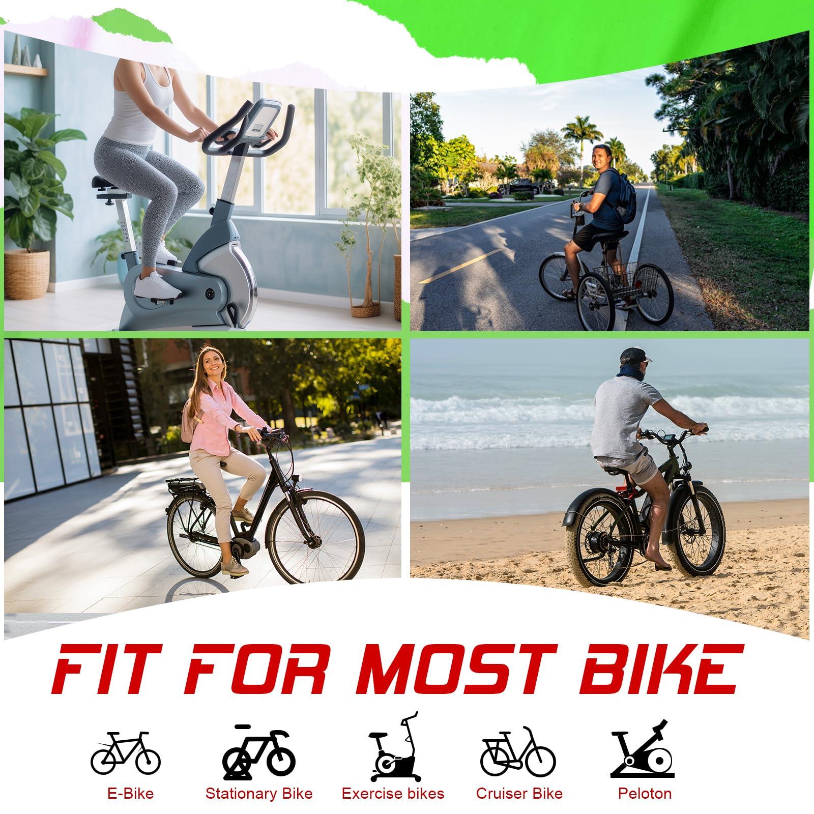 BUCKLOS BUCKLOS Extra Wide Comfort Bike Seat Cushion for Men Women - Bicycle Big Soft Foam Padded Seats for Exercise, Peloton, Ebike, Stationary, Spin Bike