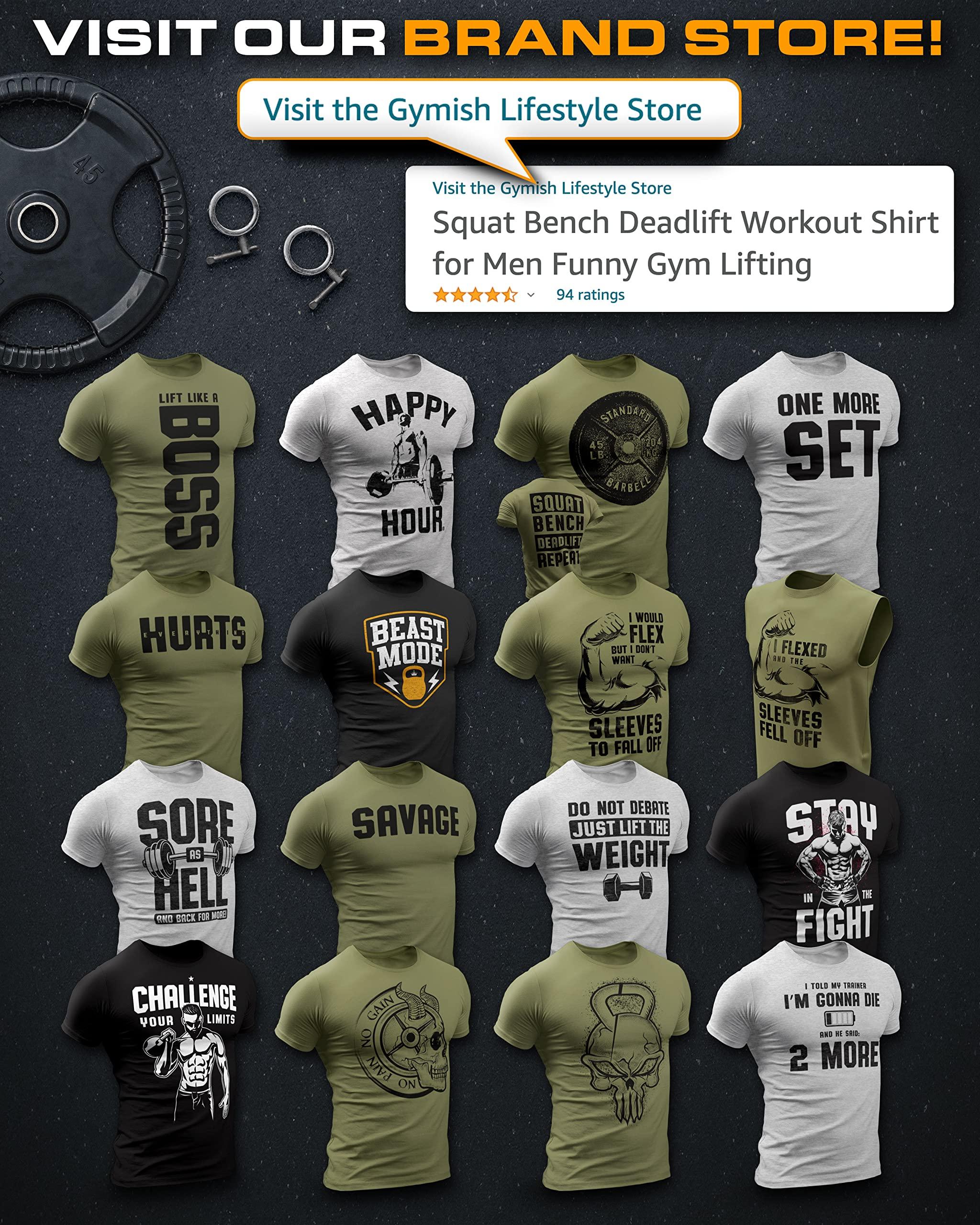 Gymish Lifestyle Gymish Lifestyle Keep Pushing Inspirational Gym Shirt to Push Your Self Workout Tshirt (MD, Keep Pushing Warm Grey Branded)