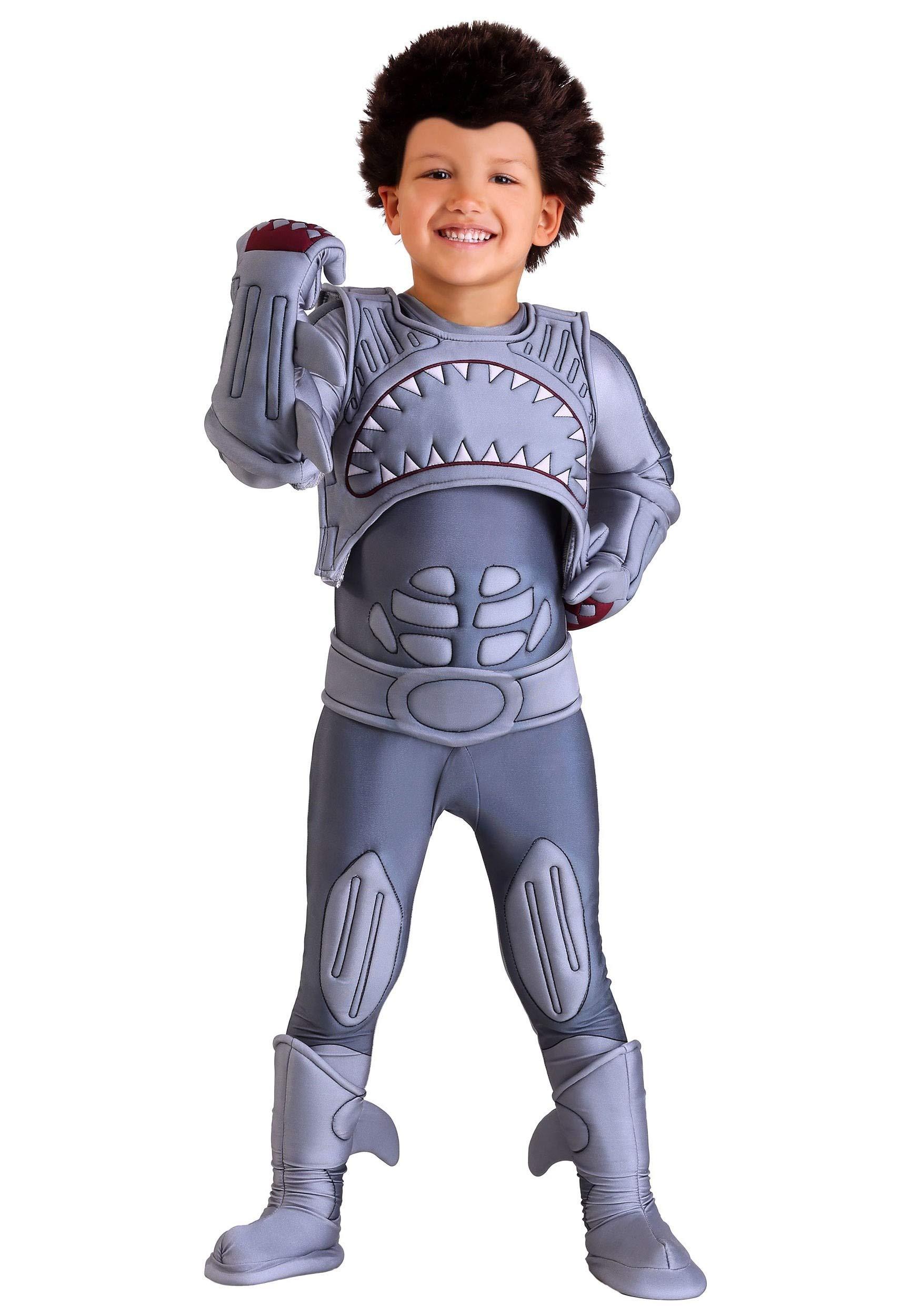 Fun Costumes Official Shark Boy and Lava Girl Toddler Gray Shark Boy Costume, Boys Superhero Jumpsuit Costume