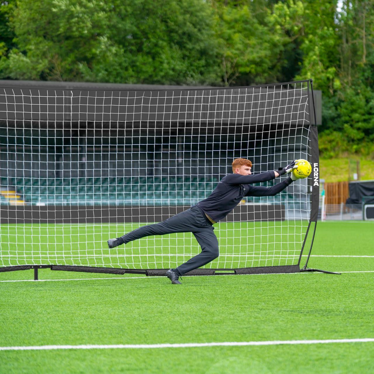 FORZA FORZA Proflex Flat Soccer Goal [4 Size Options] Portable Soccer Goal Net | Pop Up and Play in Minutes! Optional Base Weights Included (Without Weights, 24ft x 8ft)