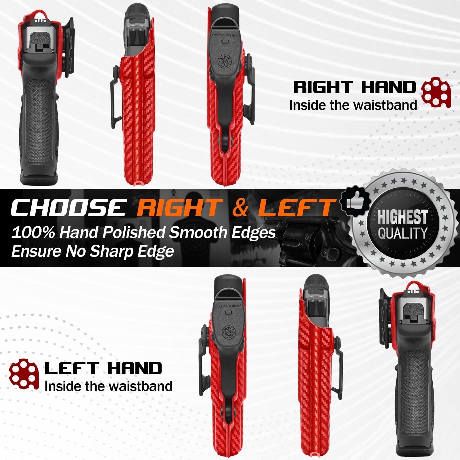 Amberide Premium KYDEX Holster Fit: S&W SD9 VE & SD40 VE Pistol - Inside & Outside Waistband Concealed Carry, Adjustable Cant, IWB & OWB for Ultimate Comfort & Stability