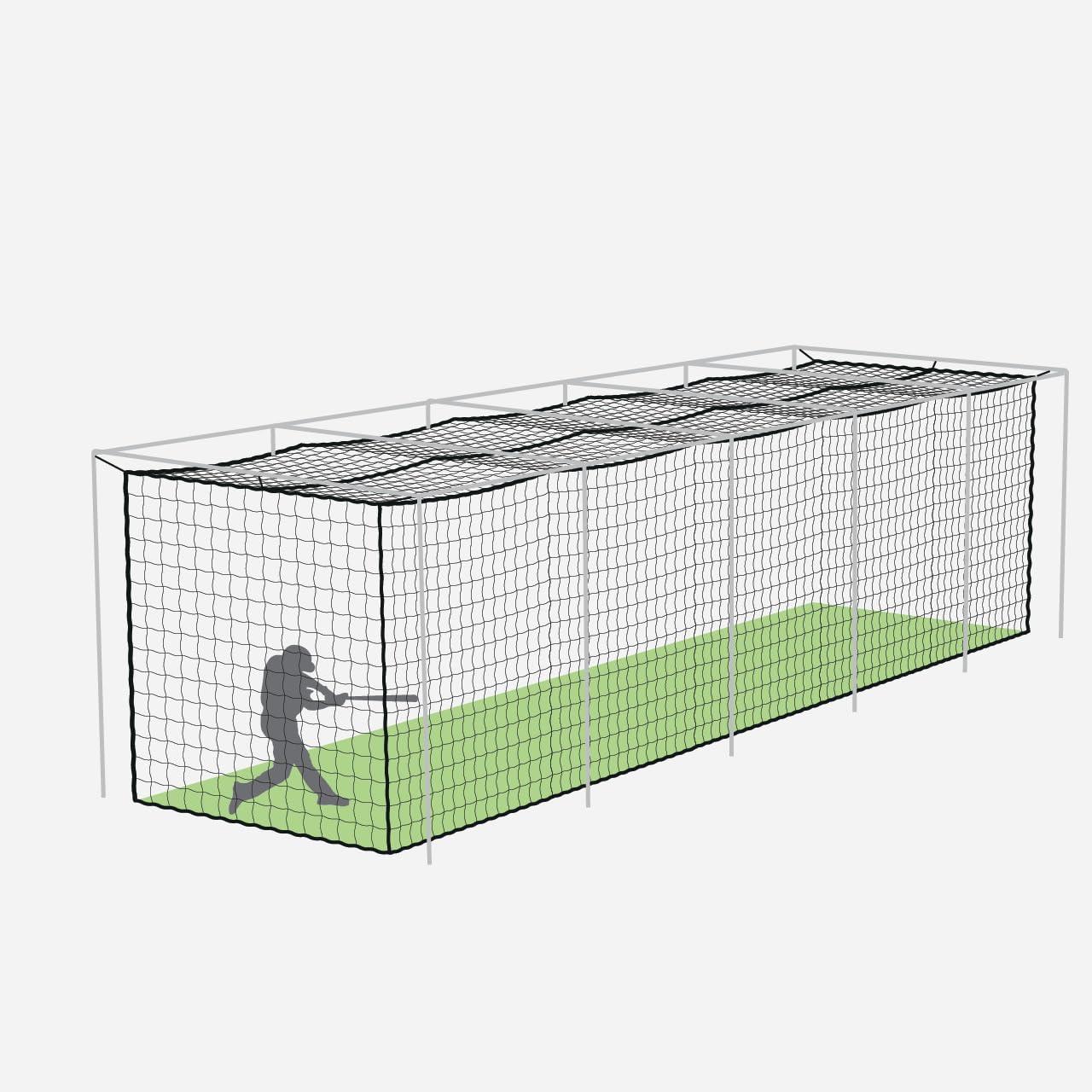 NWS Fortress Baseball Batting Cage Nets | Heavy-Duty HDPP Fully Enclosed Baseball & Softball Cage Netting [14 Sizes & 3 Grade Options] NET ONLY (35 x 12 x 12, #36)