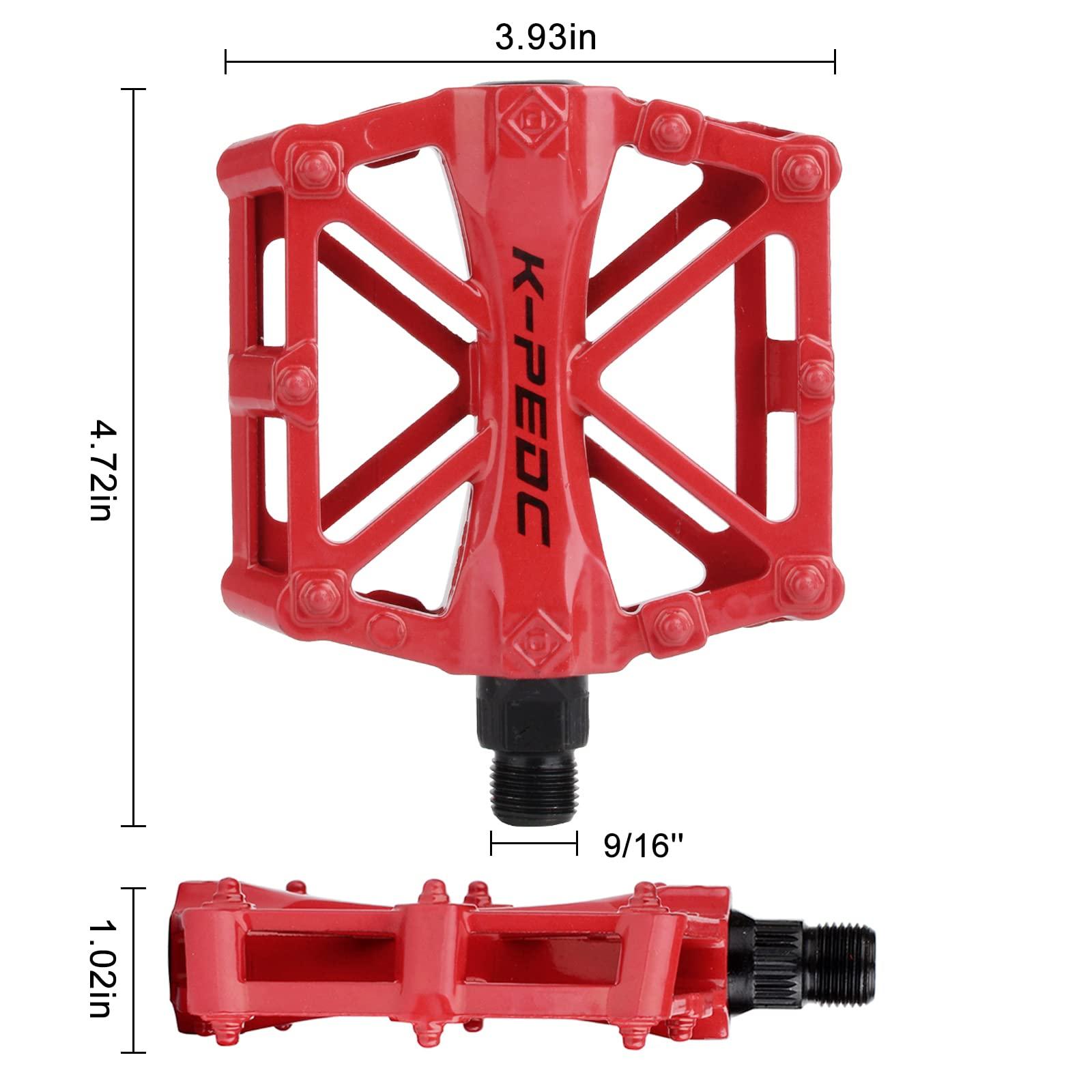 TXJ Sports TXJ Sports Bike Pedals 9/16" Bicycle Pedals Mountain Bike, Aluminium Lightweight Platform Pedals for BMX MTB Road Bikes