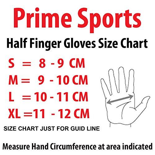 Prime Leather Fingerless Gym Fitness Workout Training Weight Lifting Leather Padded Gloves 118 (118-Black/Green, S)