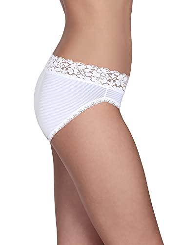 Vanity Fair Vanity Fair Women's Flattering Lace Panties: Lightweight & Silky with Superior Stretch, White, 6