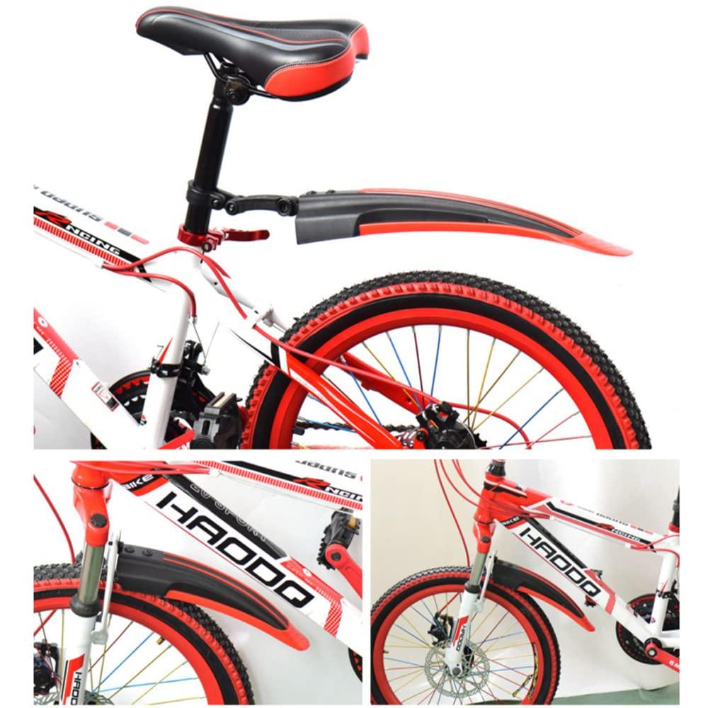 BlueSunshine WIROJ BlueSunshine Adjustable Road Mountain Bike Bicycle Cycling Tire Front/Rear Mud Guards Mudguard Fenders Set (Blue + Black)