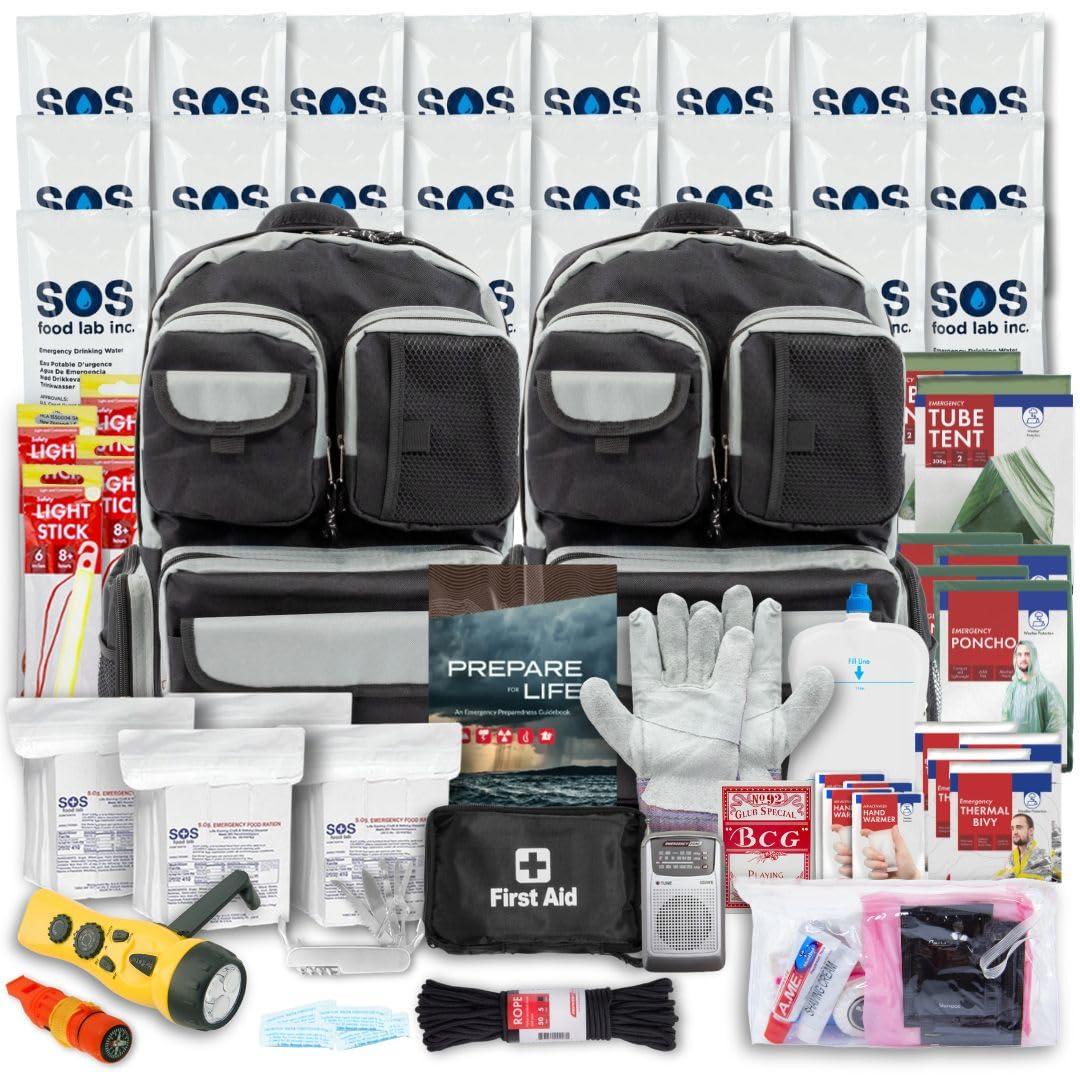 Emergency Zone Emergency Zone Urban Survival Bug Out Bag - 4 Person | Bugout Backpack Survival Kit w/Emergency Food Supply, Survival Gear and Supplies for Disasters