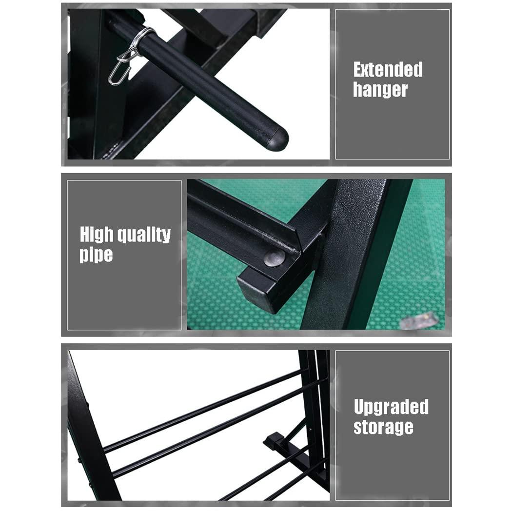 LANGWEI Home Gym Storage Rack, Multifunctional Adjustable Dumbbell Rack 3 Tier, Weight Rack for Dumbbells Kettlebells Weight Bar and Plates Fitness Equipment