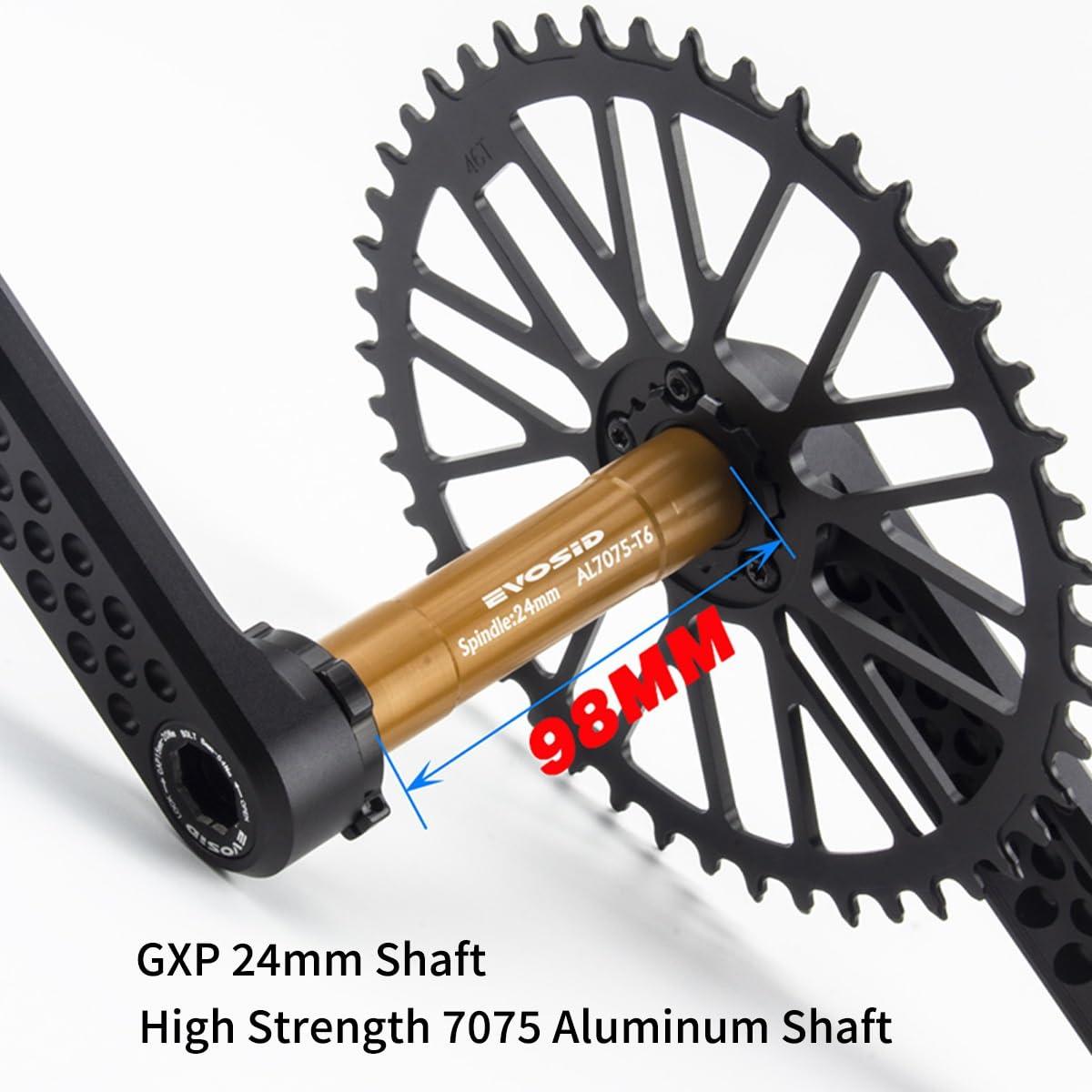 LSRRYD LSRRYD GXP Bike Crankset 160mm 165mm 170mm 175mm Road Bicycle Sprocket 40T 42T 44T 46T 48T Aluminum Alloy Crank Arm Set for 8/9/10/11/12 Speed(42T,165mm)