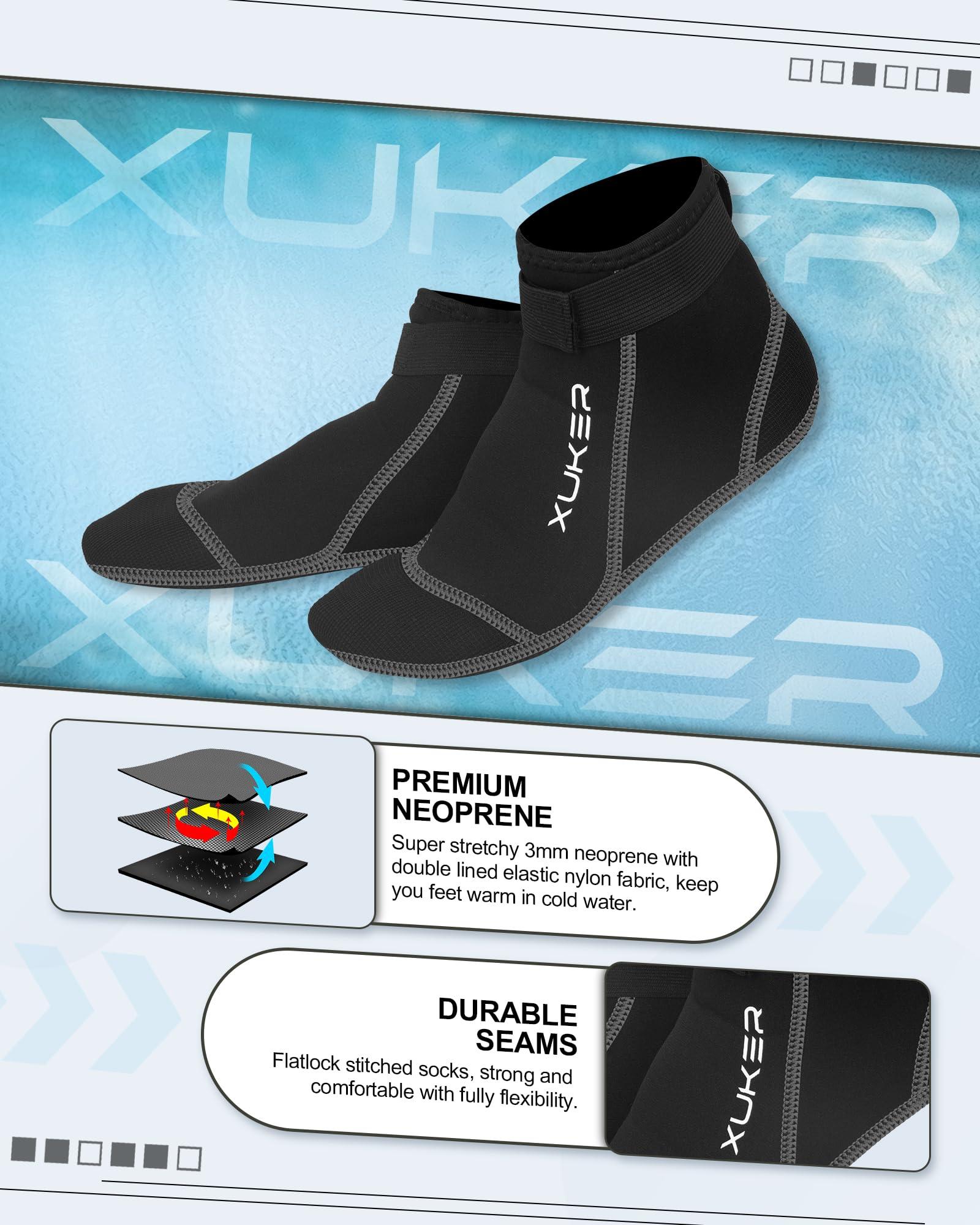 XUKER XUKER Neoprene Socks, 3mm Beach Volleyball Sand Soccer Water Wetsuit Socks for Diving Snorkeling Kayaking Paddling